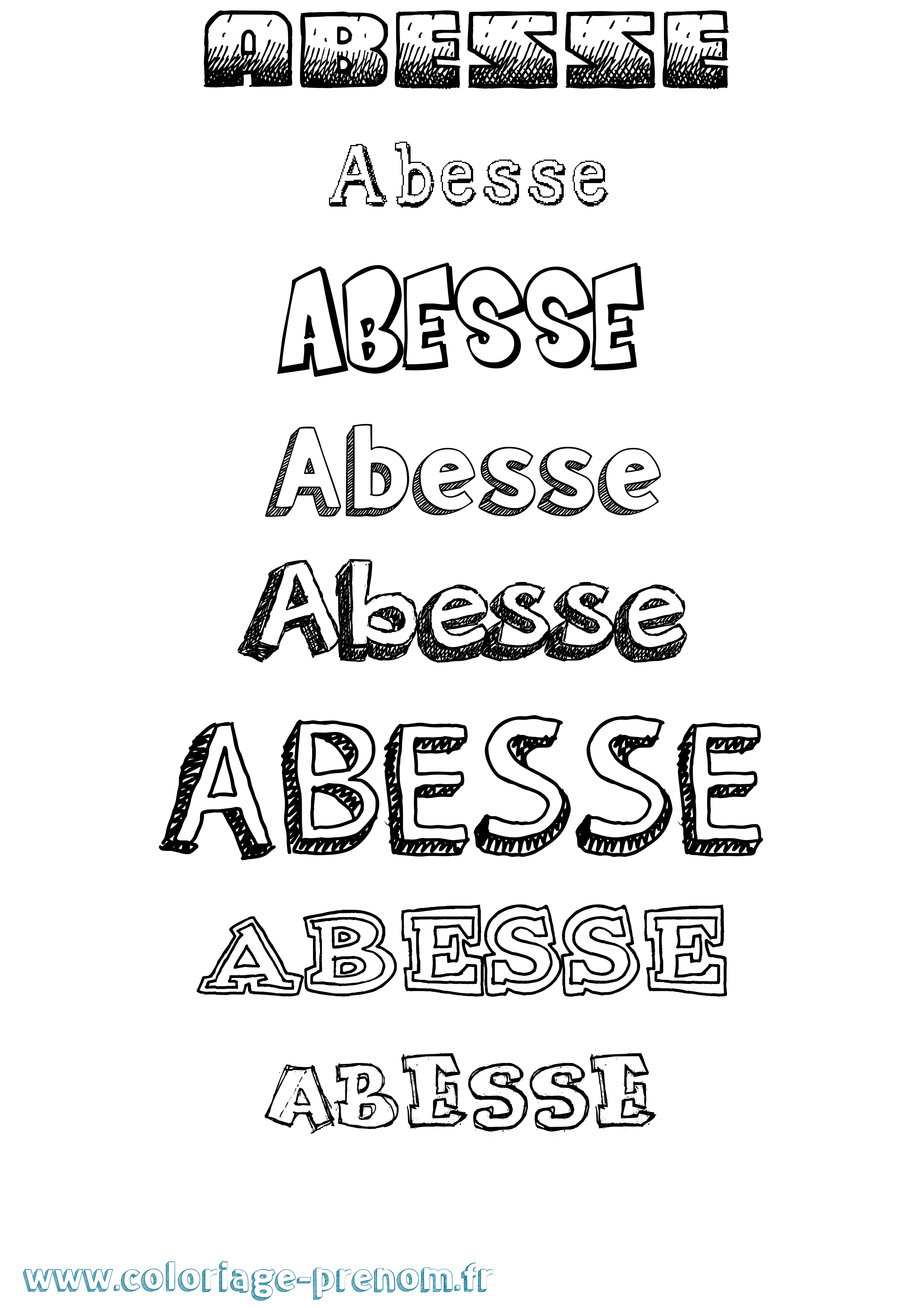 Coloriage Abesse Dessiné Coloriage prénom Abesse Dessiné