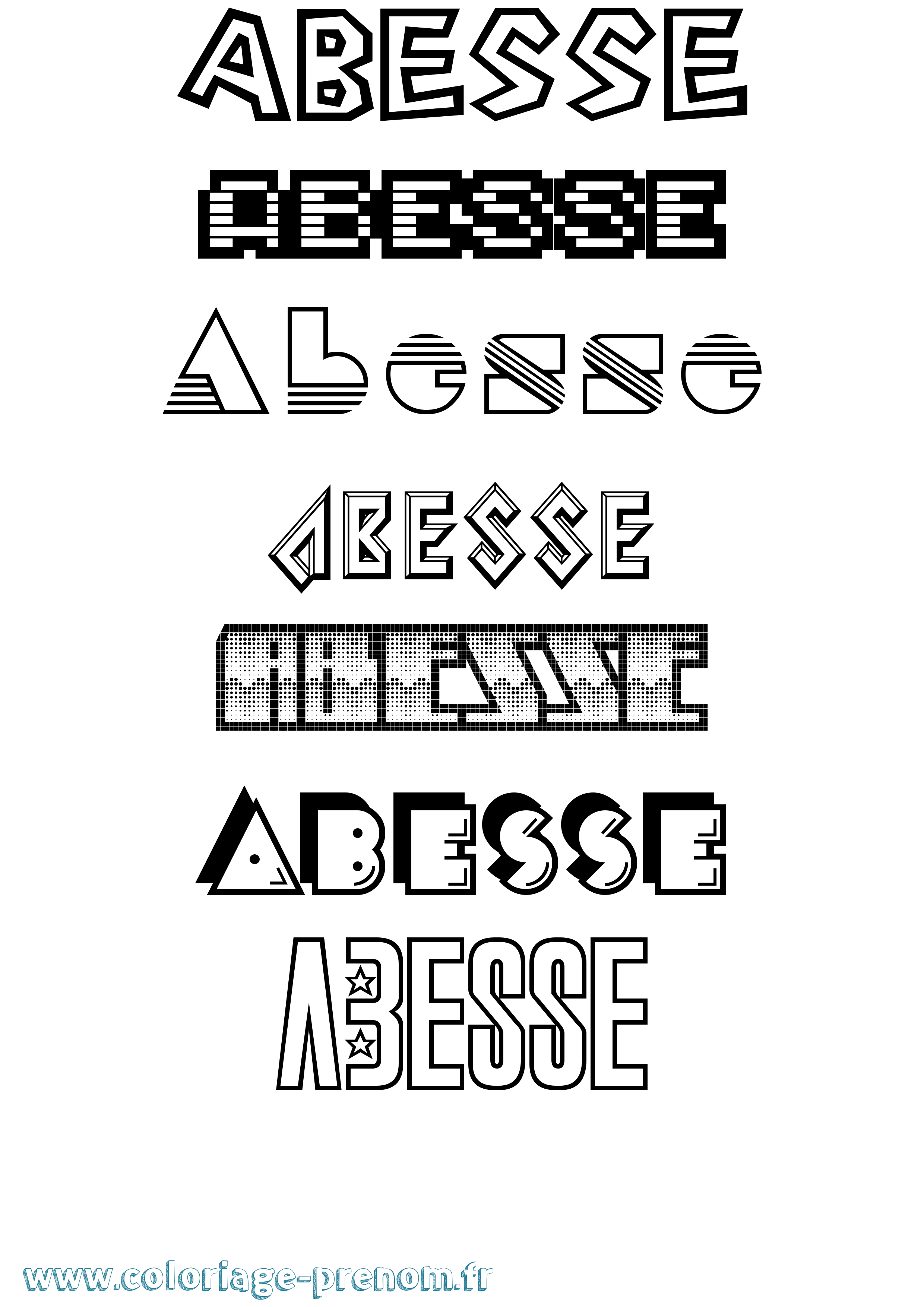 Coloriage Abesse Jeux Vidéos Coloriage prénom Abesse Jeux Vidéos