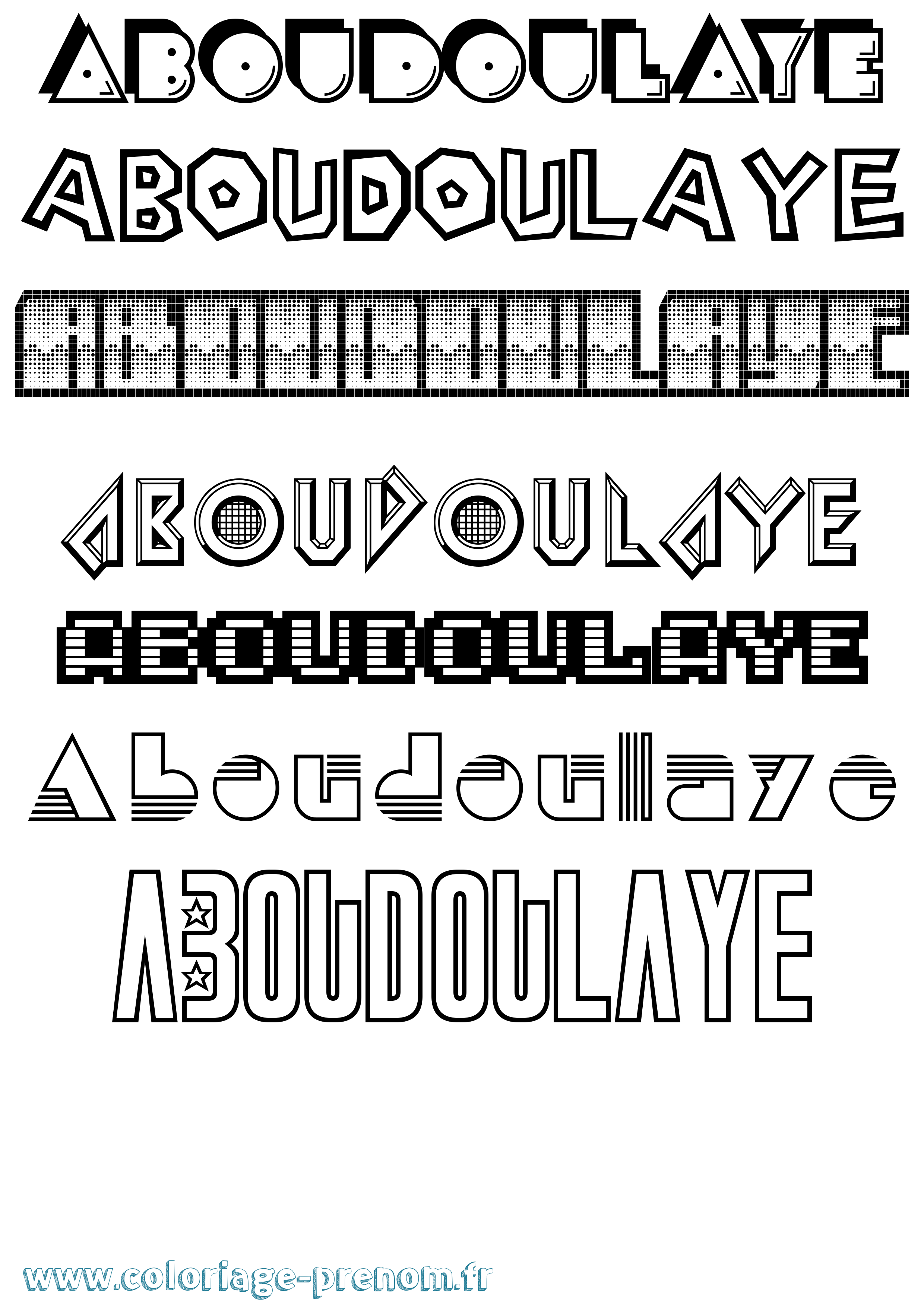 Coloriage Aboudoulaye Jeux Vidéos Coloriage prénom Aboudoulaye Jeux Vidéos