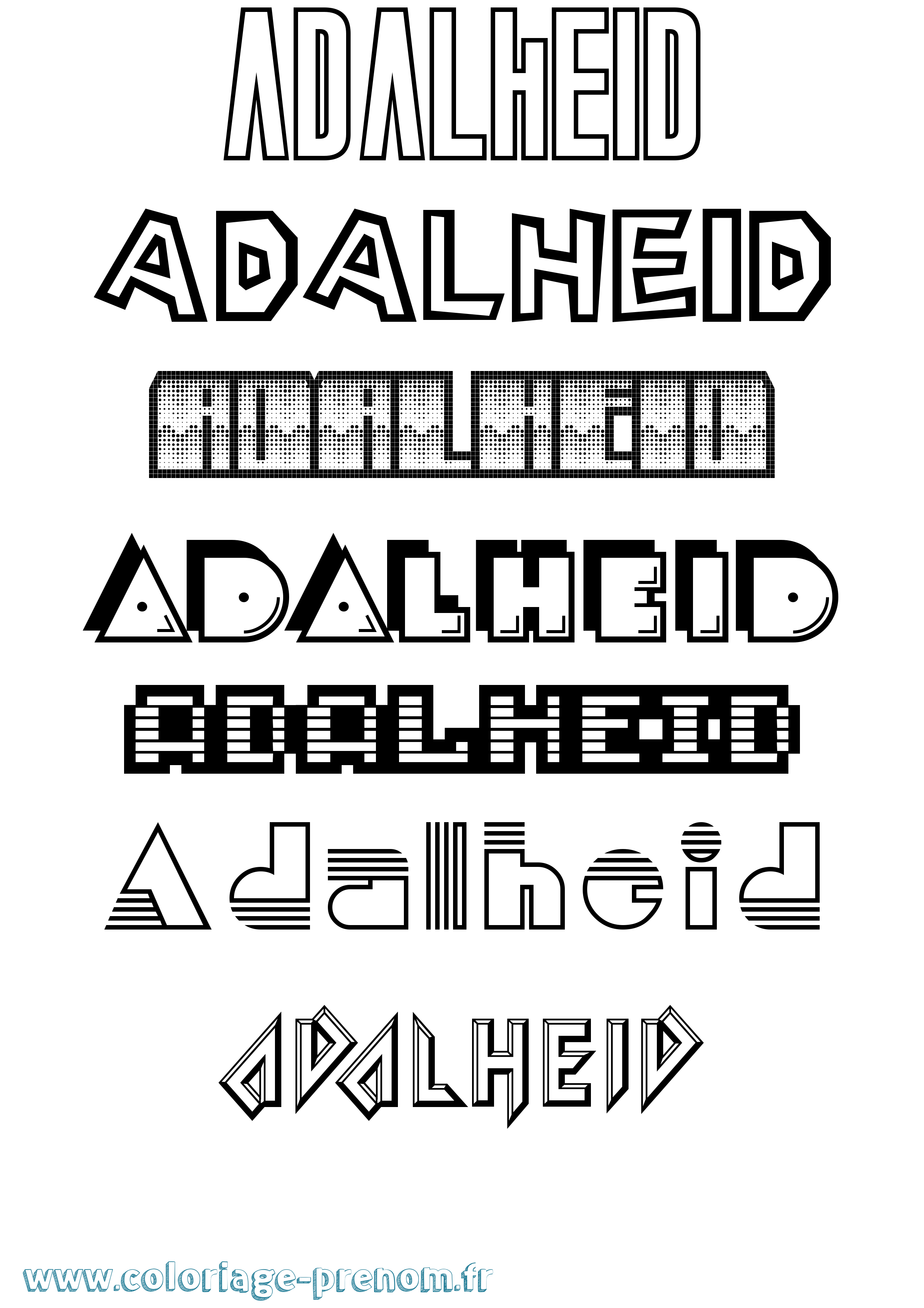 Coloriage Adalheid Jeux Vidéos Coloriage prénom Adalheid Jeux Vidéos