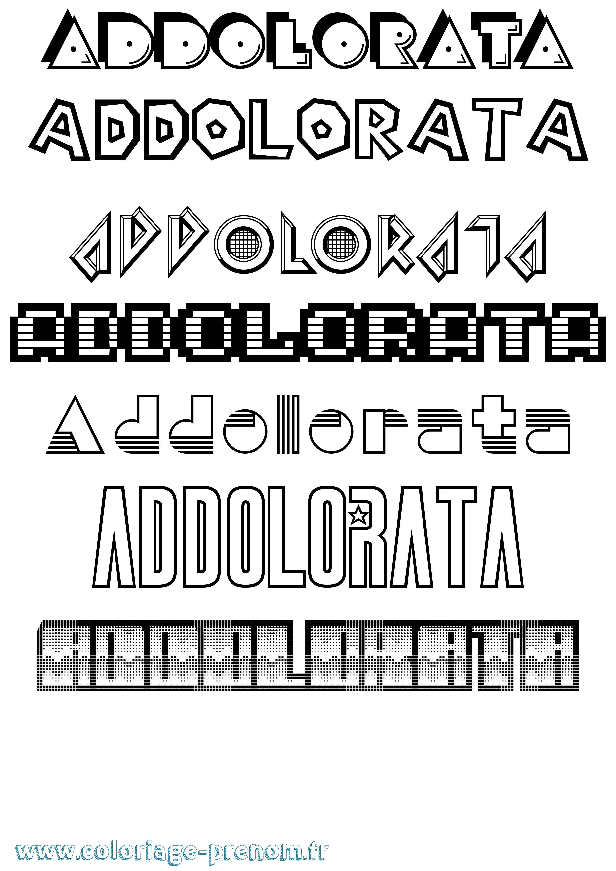 Coloriage Addolorata Jeux Vidéos Coloriage prénom Addolorata Jeux Vidéos