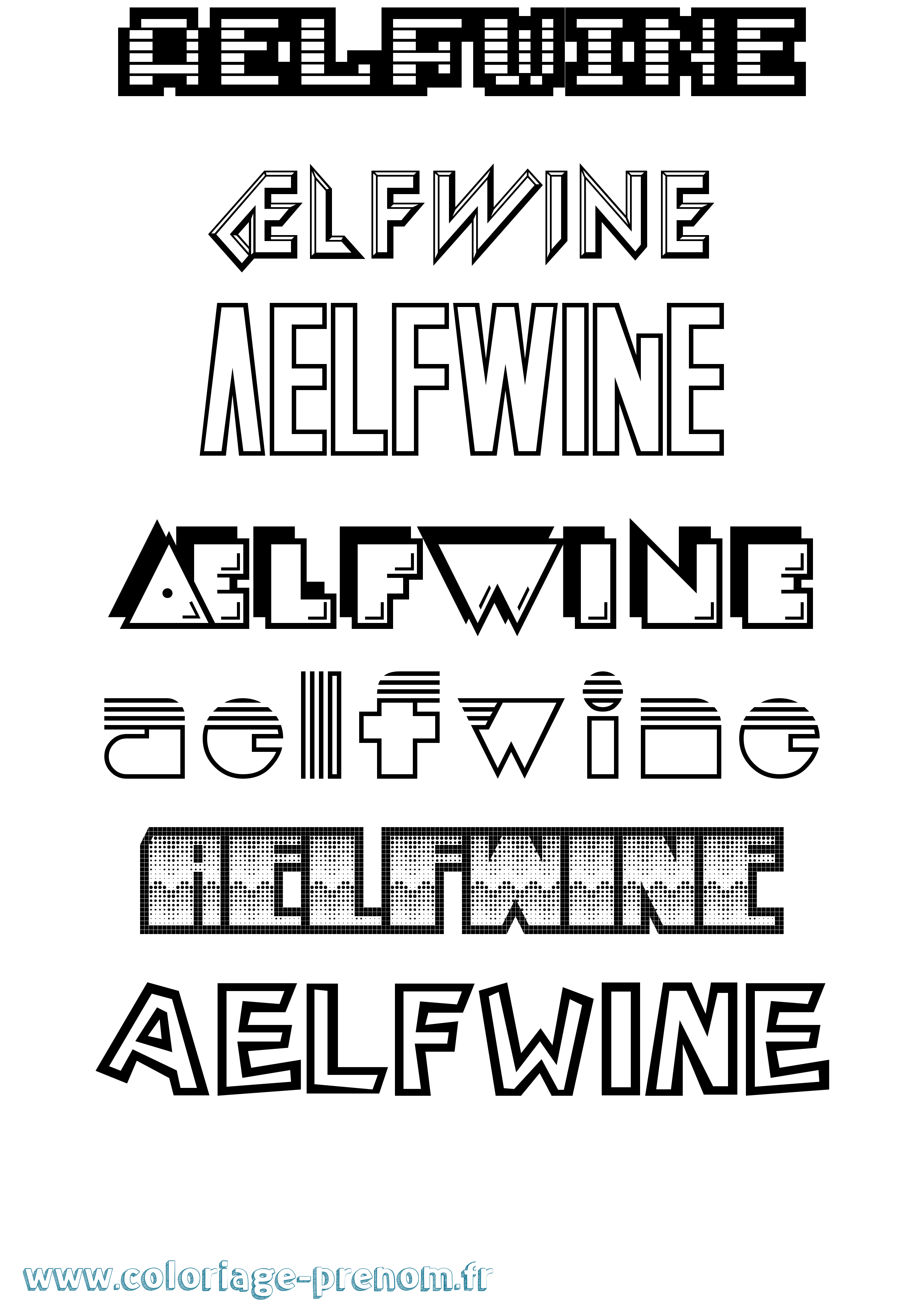 Coloriage Ælfwine Jeux Vidéos Coloriage prénom Ælfwine Jeux Vidéos