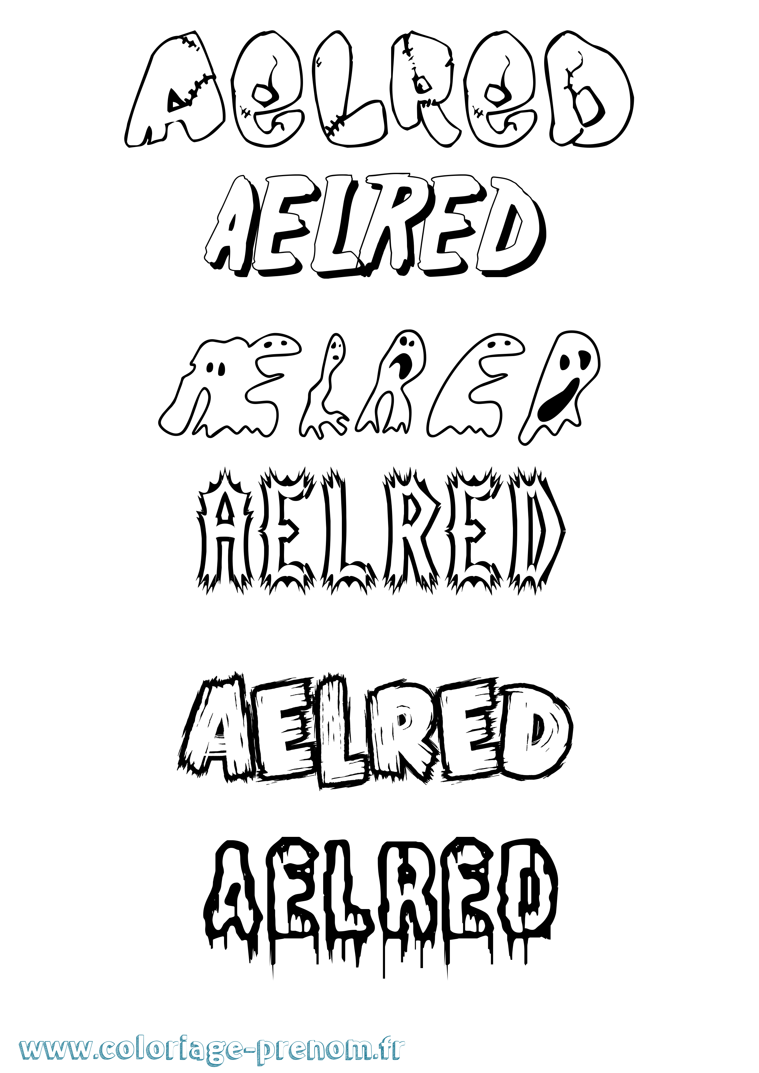 Coloriage Ælred Frisson Coloriage prénom Ælred Frisson