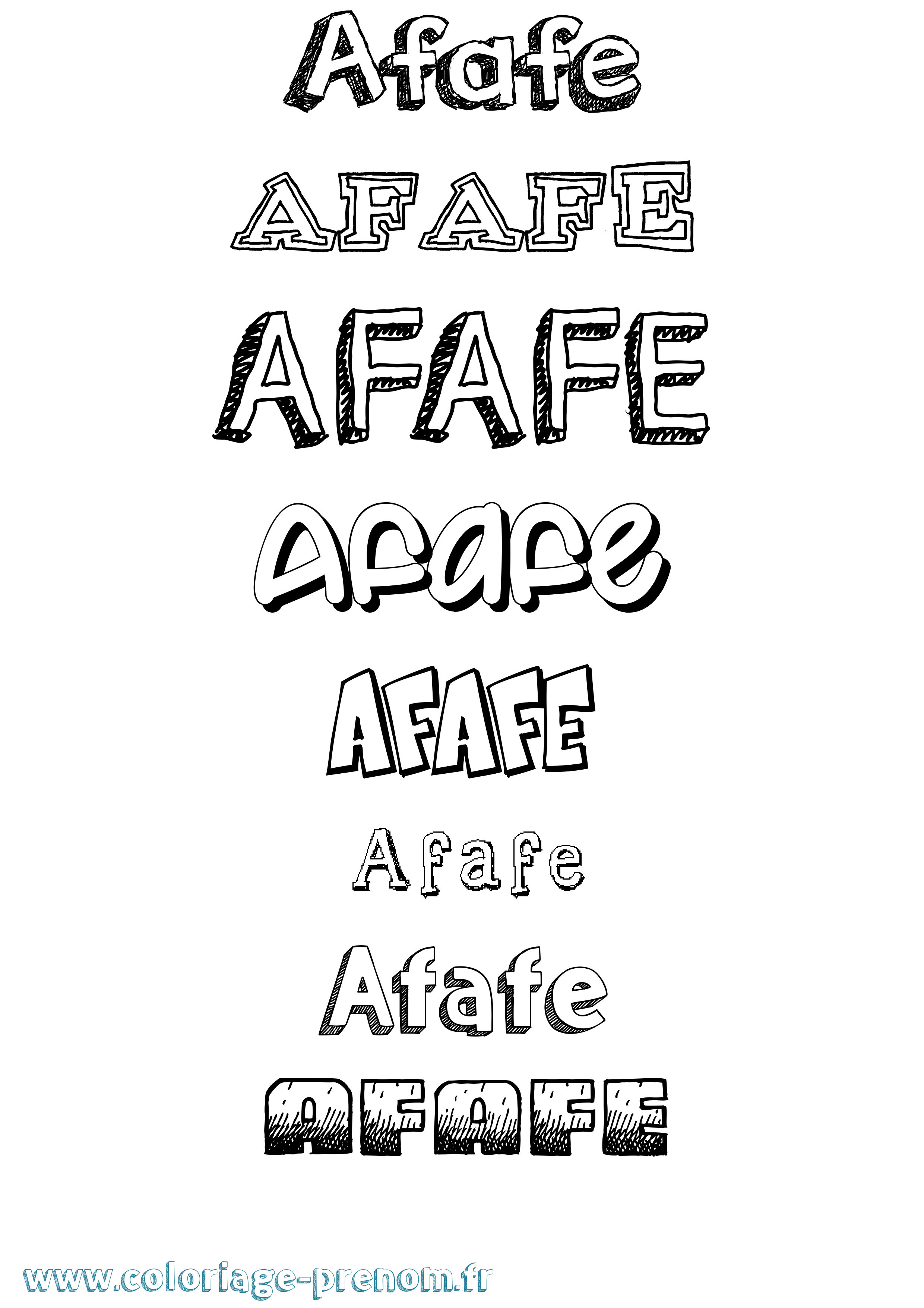 Coloriage Afafe Dessiné Coloriage prénom Afafe Dessiné