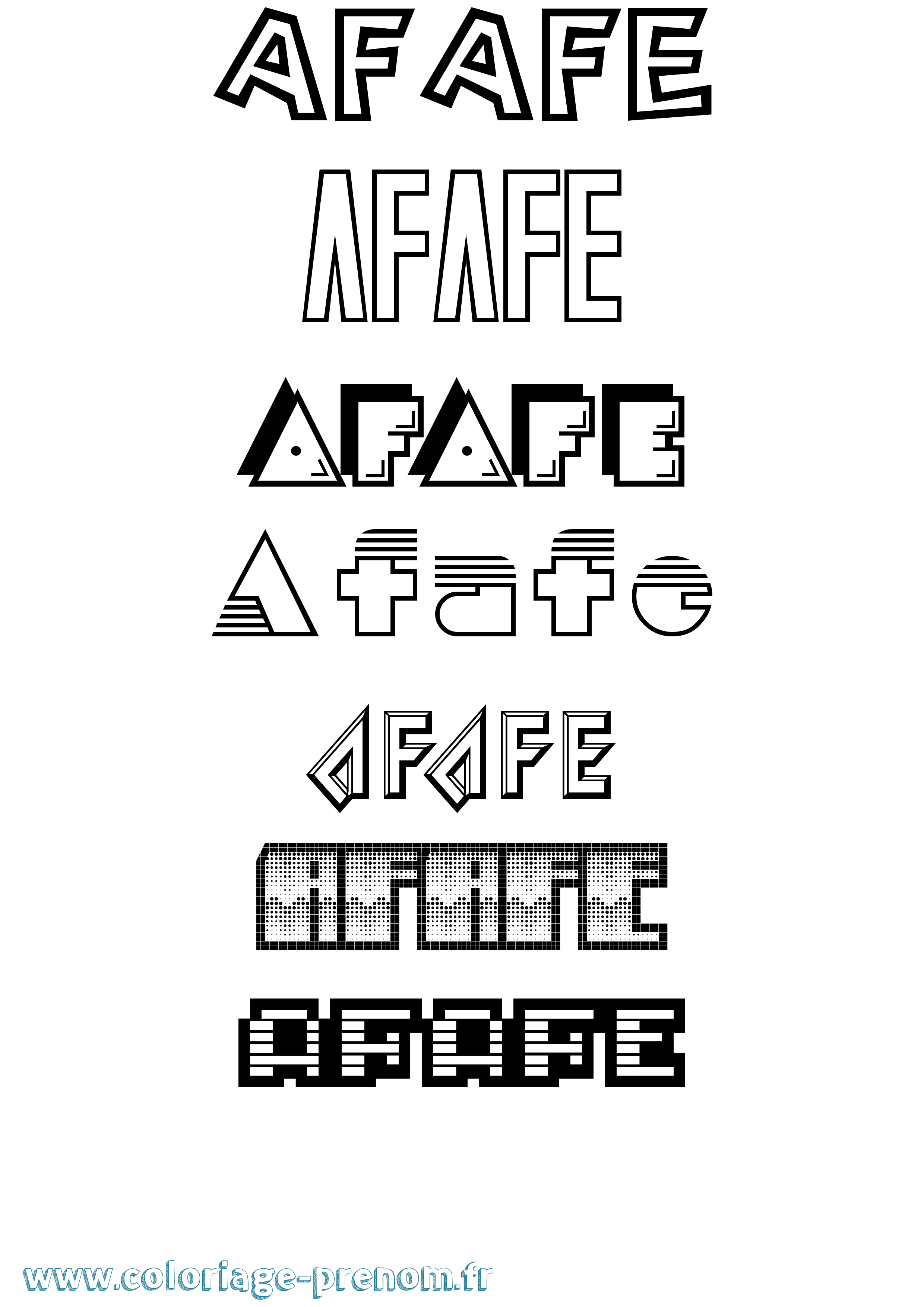 Coloriage Afafe Jeux Vidéos Coloriage prénom Afafe Jeux Vidéos
