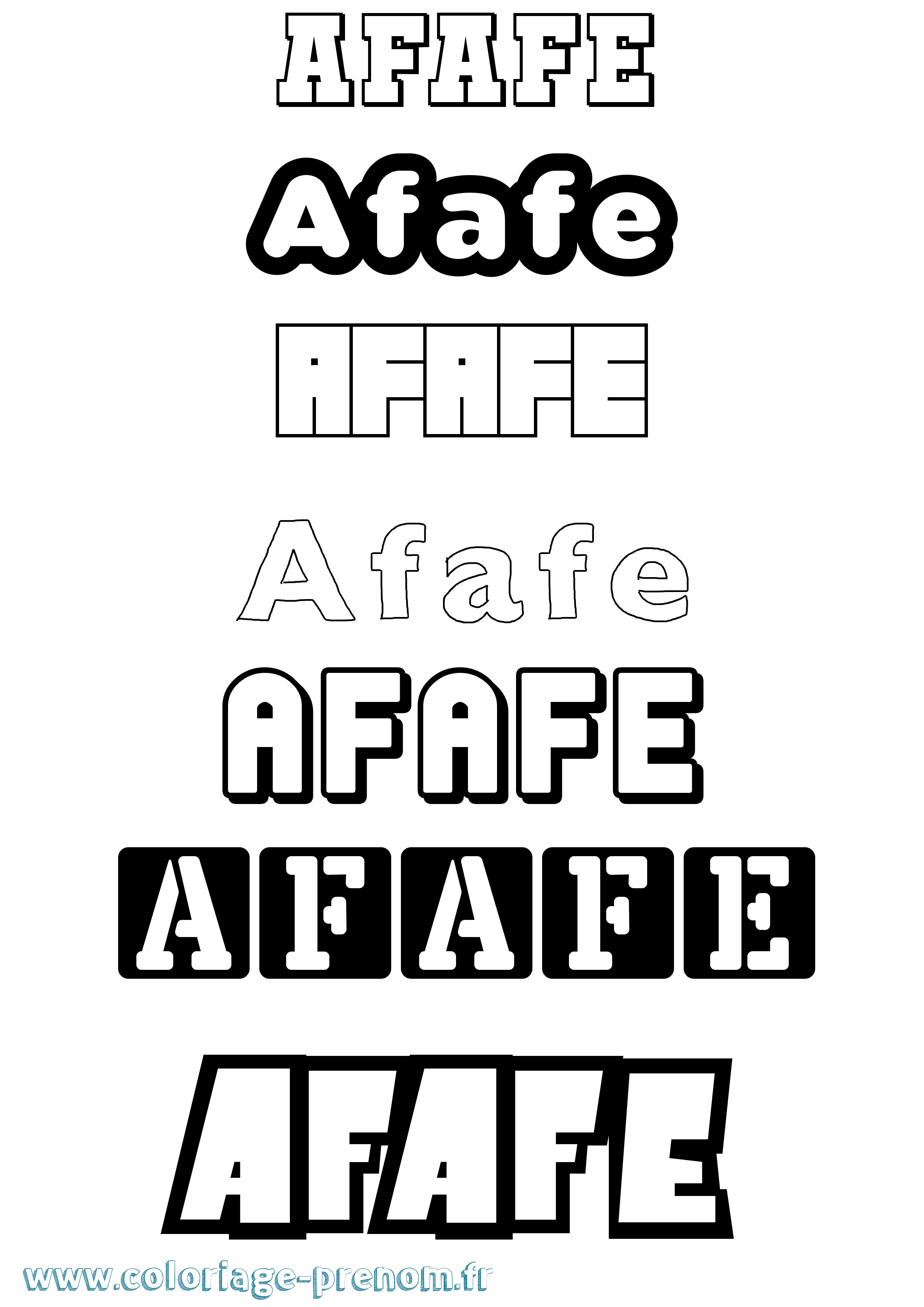 Coloriage Afafe Simple Coloriage prénom Afafe Simple