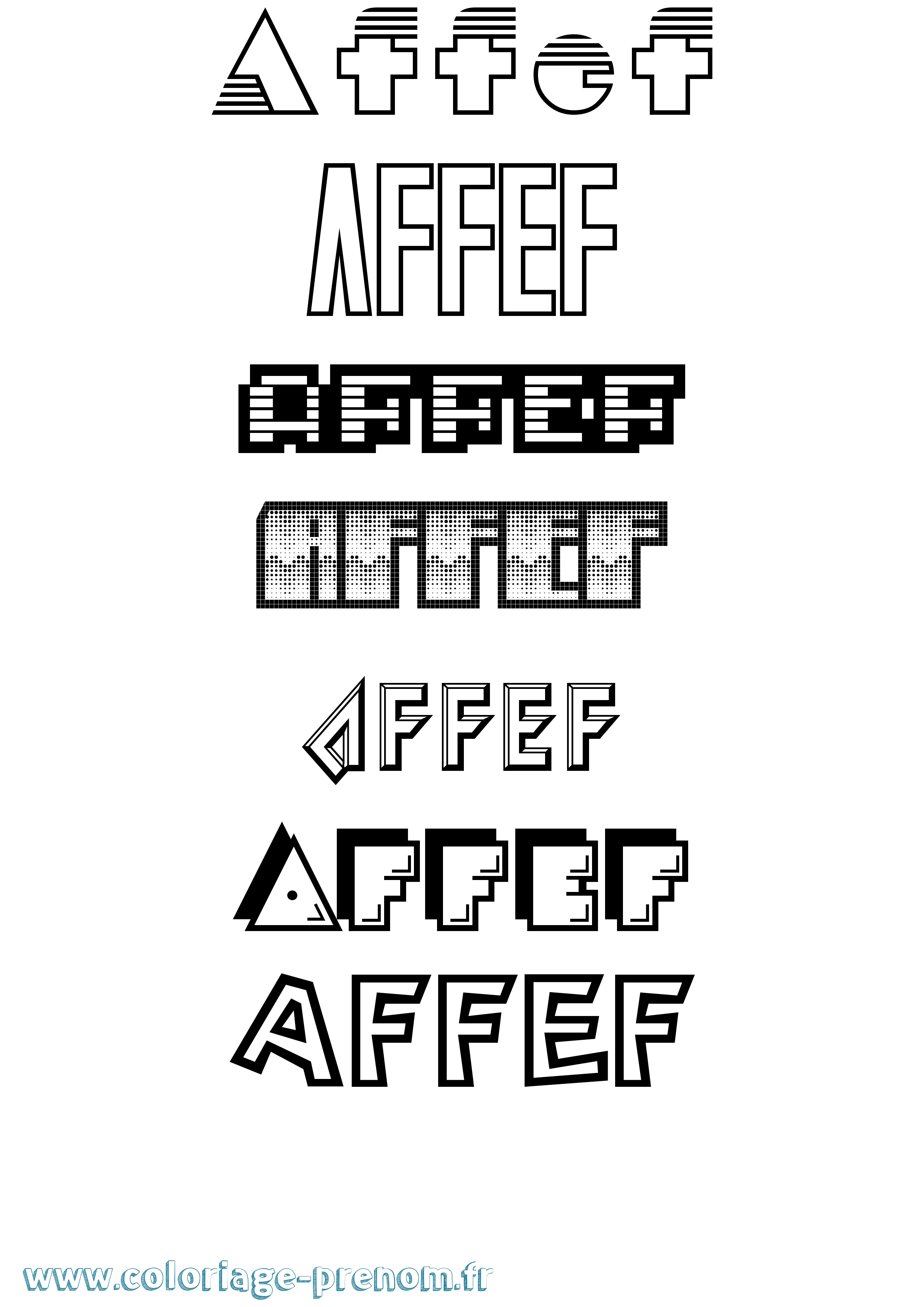 Coloriage Affef Jeux Vidéos Coloriage prénom Affef Jeux Vidéos