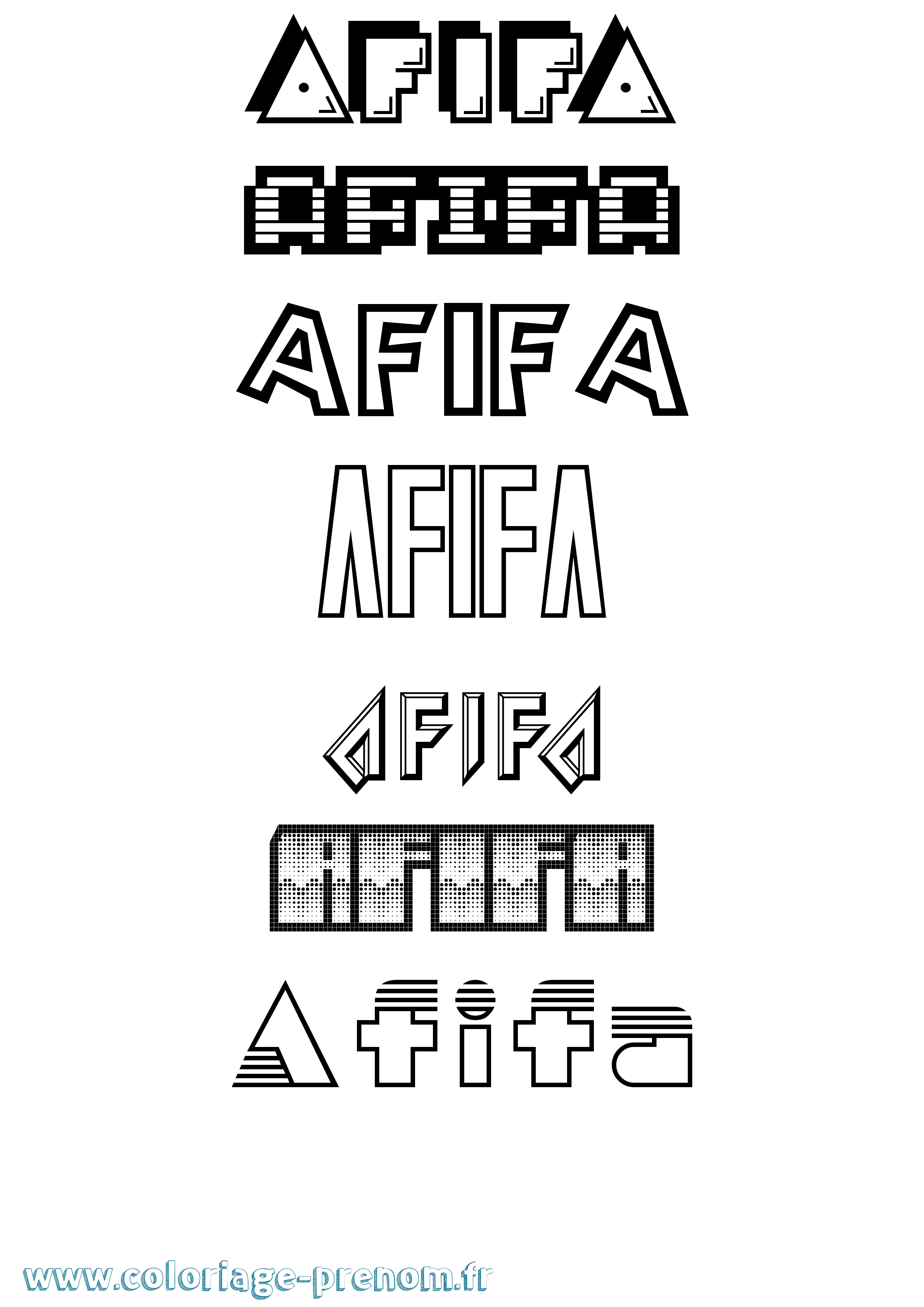 Coloriage Afifa Jeux Vidéos Coloriage prénom Afifa Jeux Vidéos