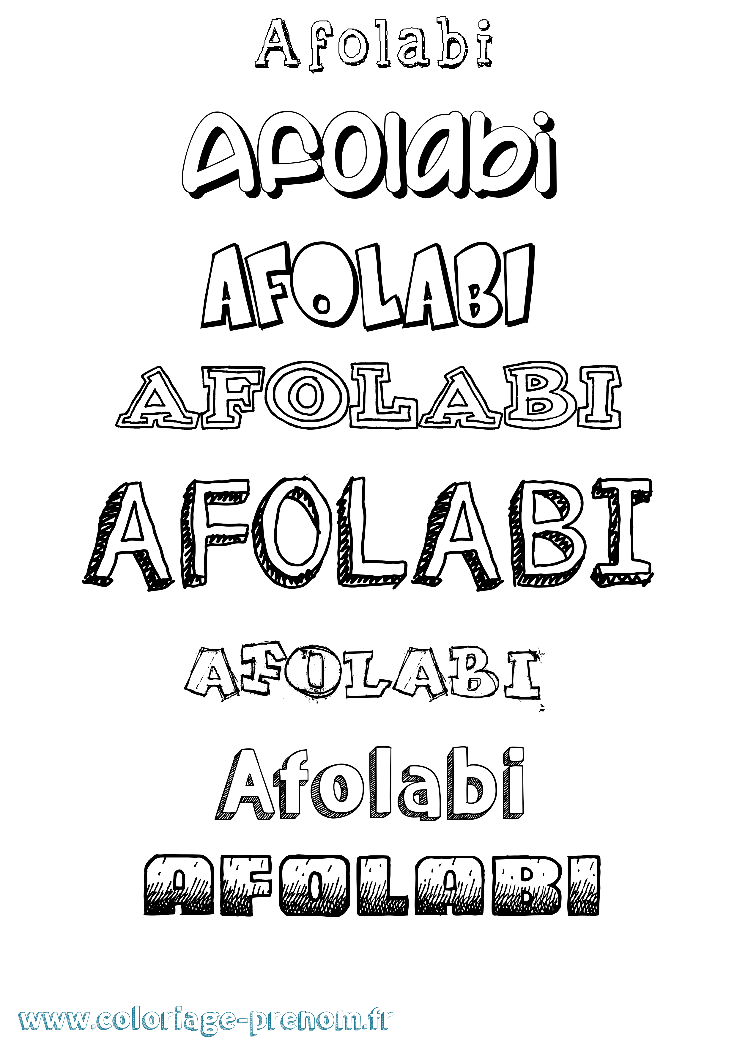 Coloriage Afolabi Dessiné Coloriage prénom Afolabi Dessiné