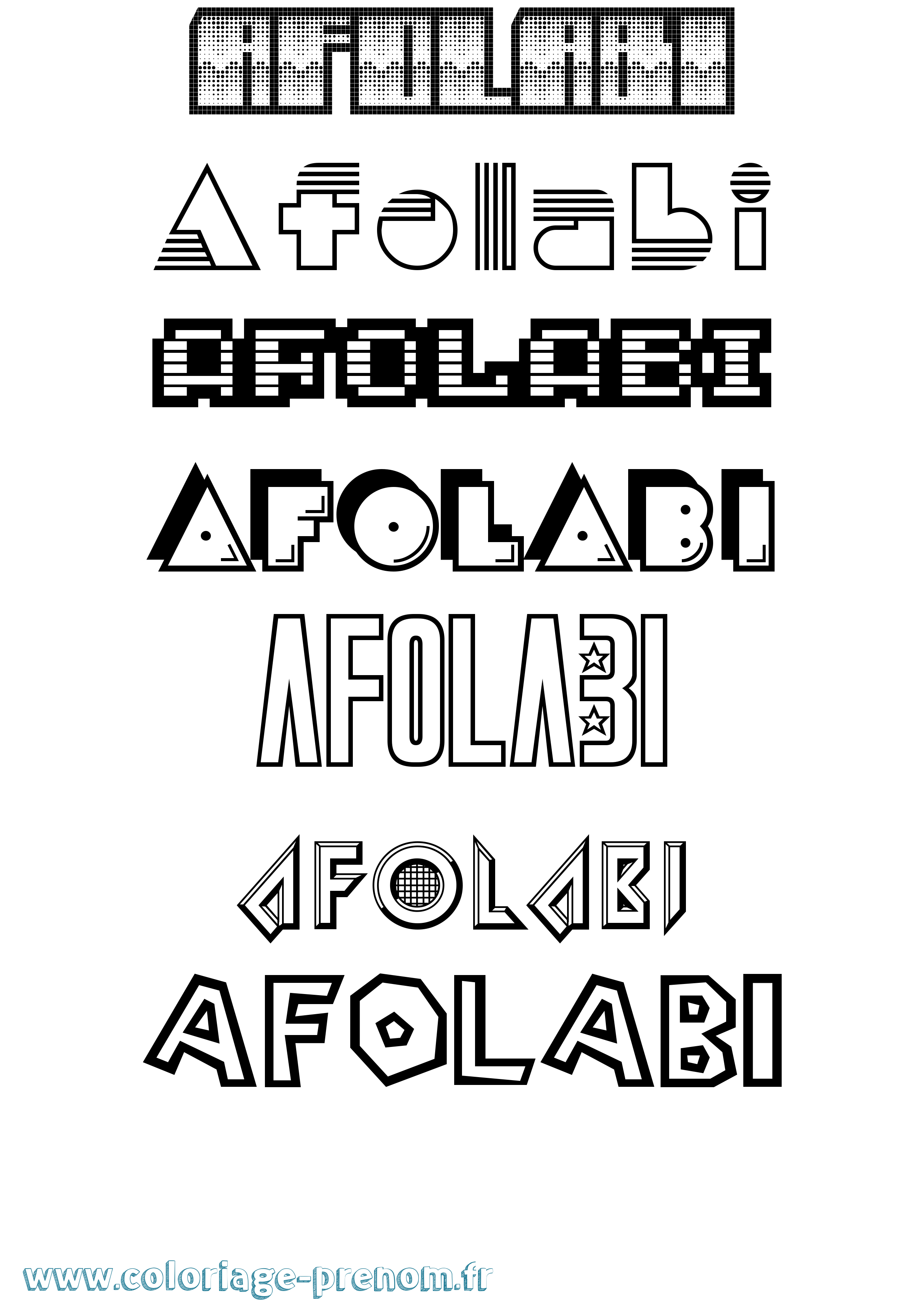 Coloriage Afolabi Jeux Vidéos Coloriage prénom Afolabi Jeux Vidéos