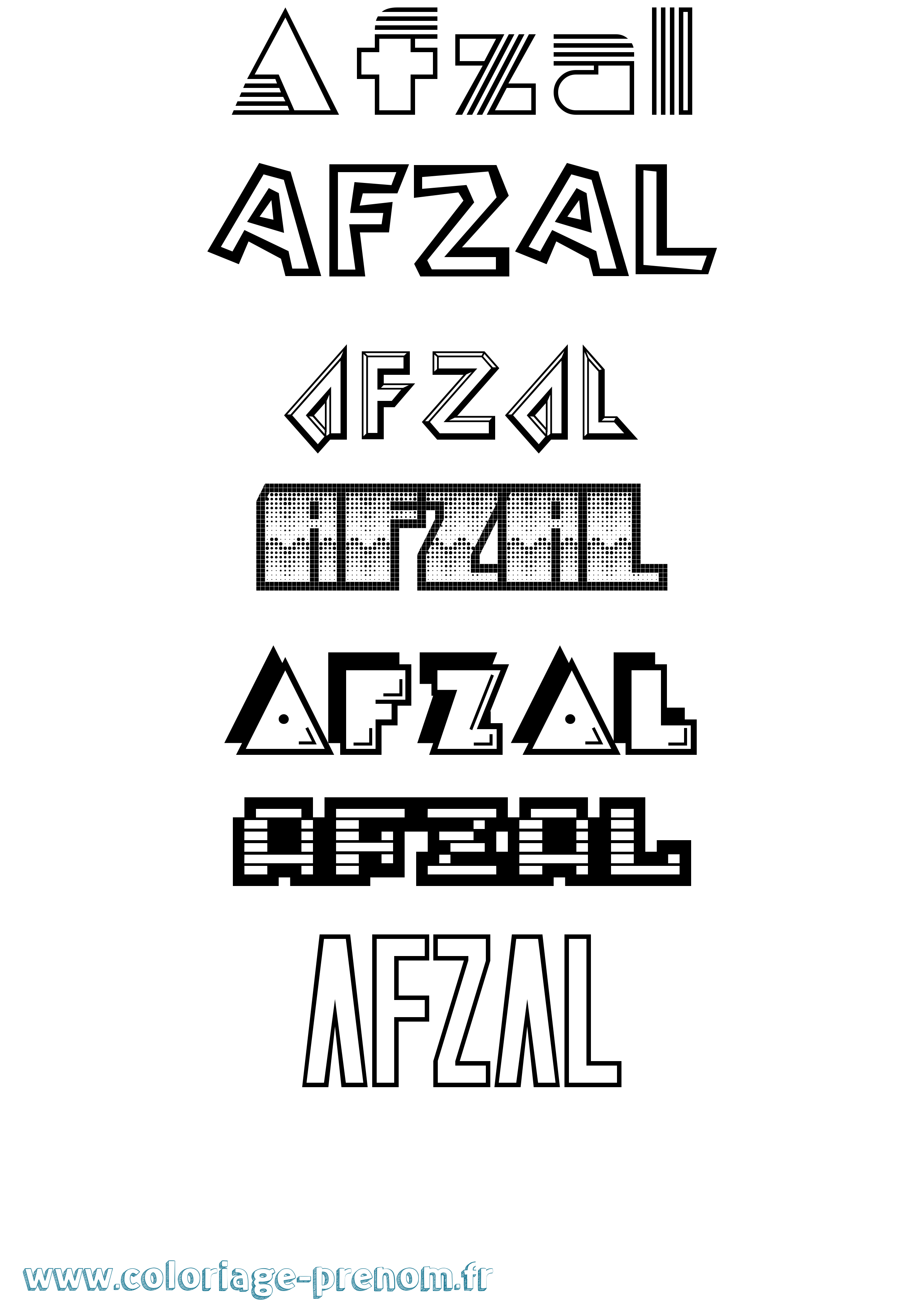 Coloriage Afzal Jeux Vidéos Coloriage prénom Afzal Jeux Vidéos