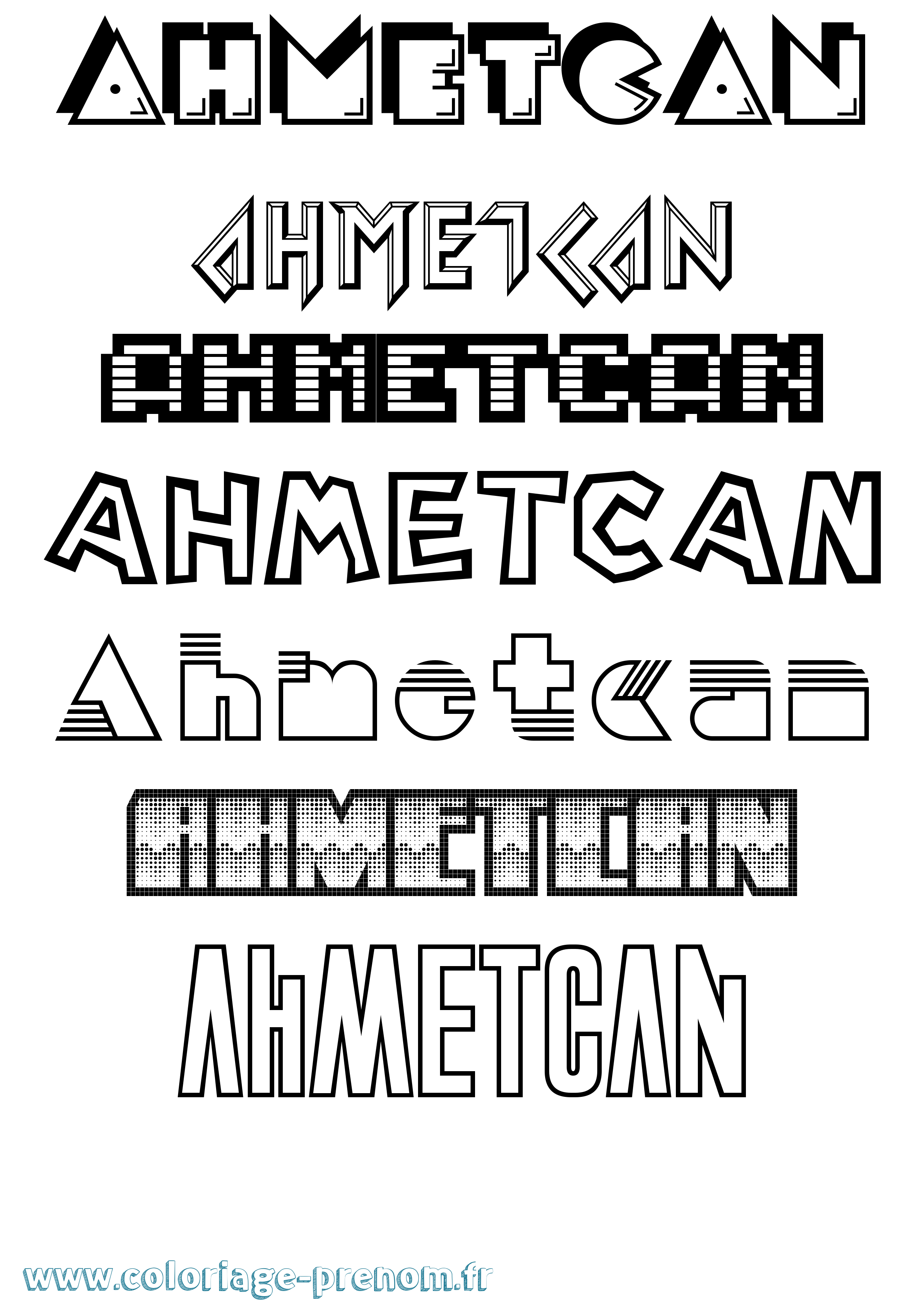 Coloriage Ahmetcan Jeux Vidéos Coloriage prénom Ahmetcan Jeux Vidéos