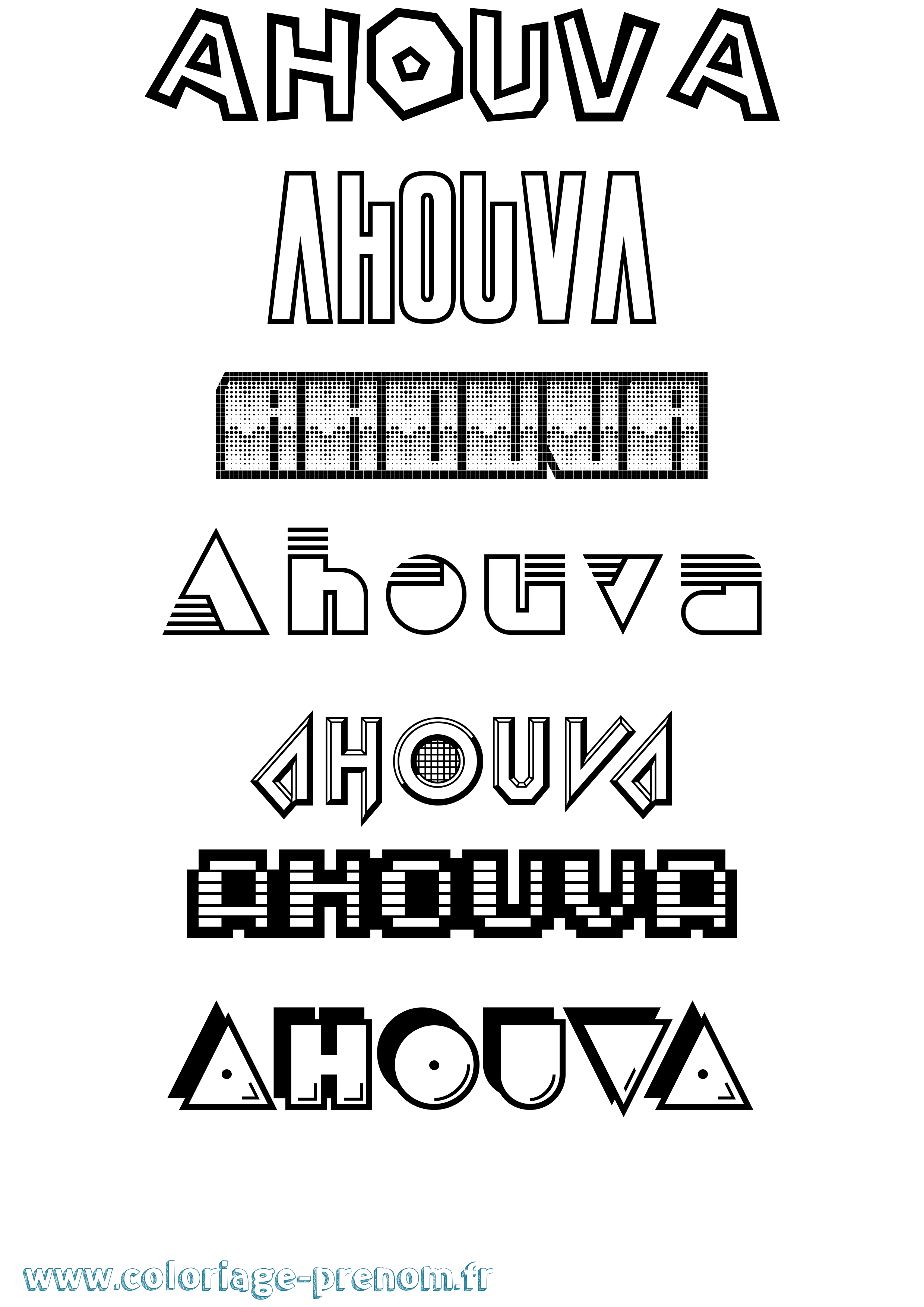 Coloriage Ahouva Jeux Vidéos Coloriage prénom Ahouva Jeux Vidéos