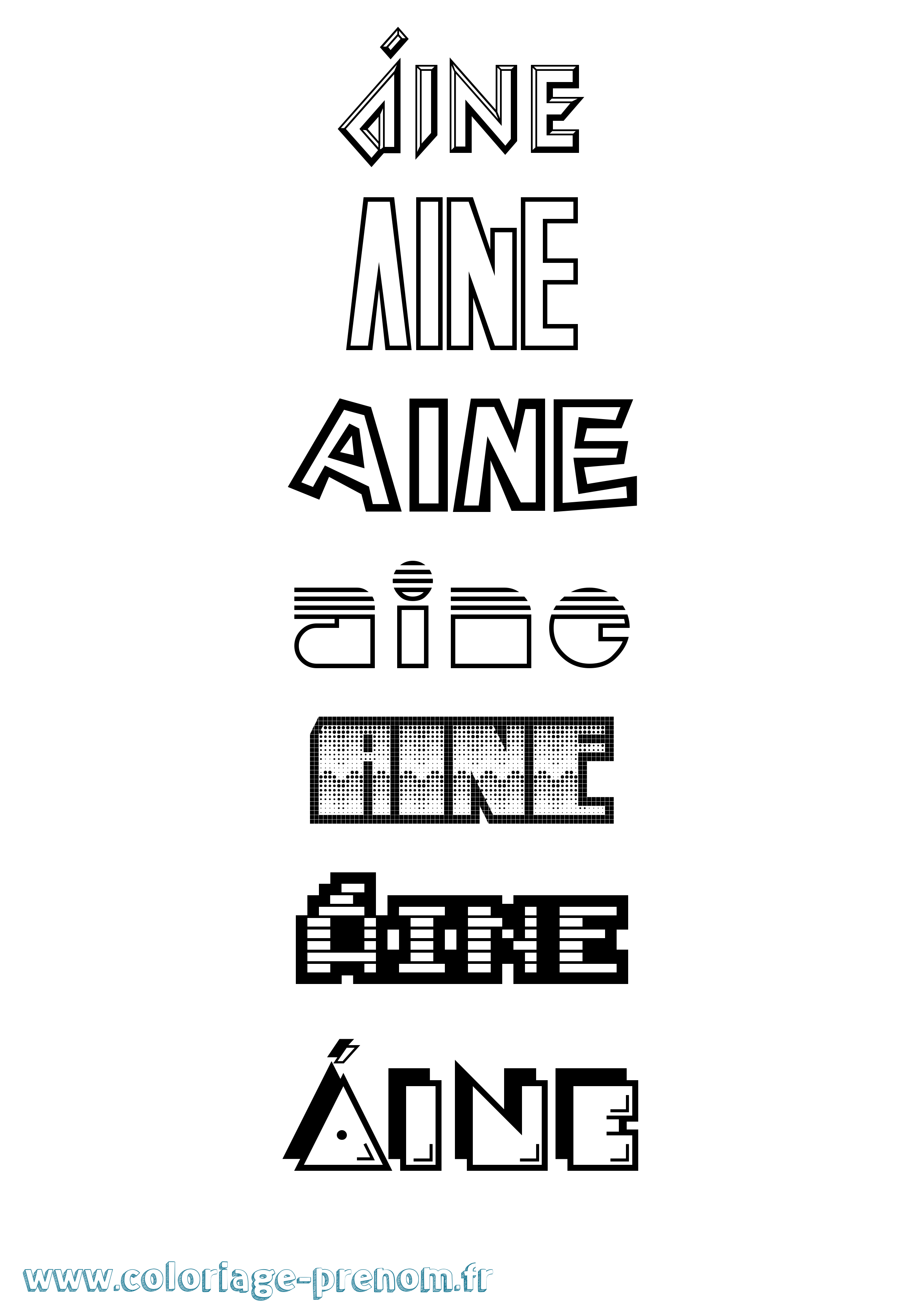 Coloriage Áine Jeux Vidéos Coloriage prénom Áine Jeux Vidéos