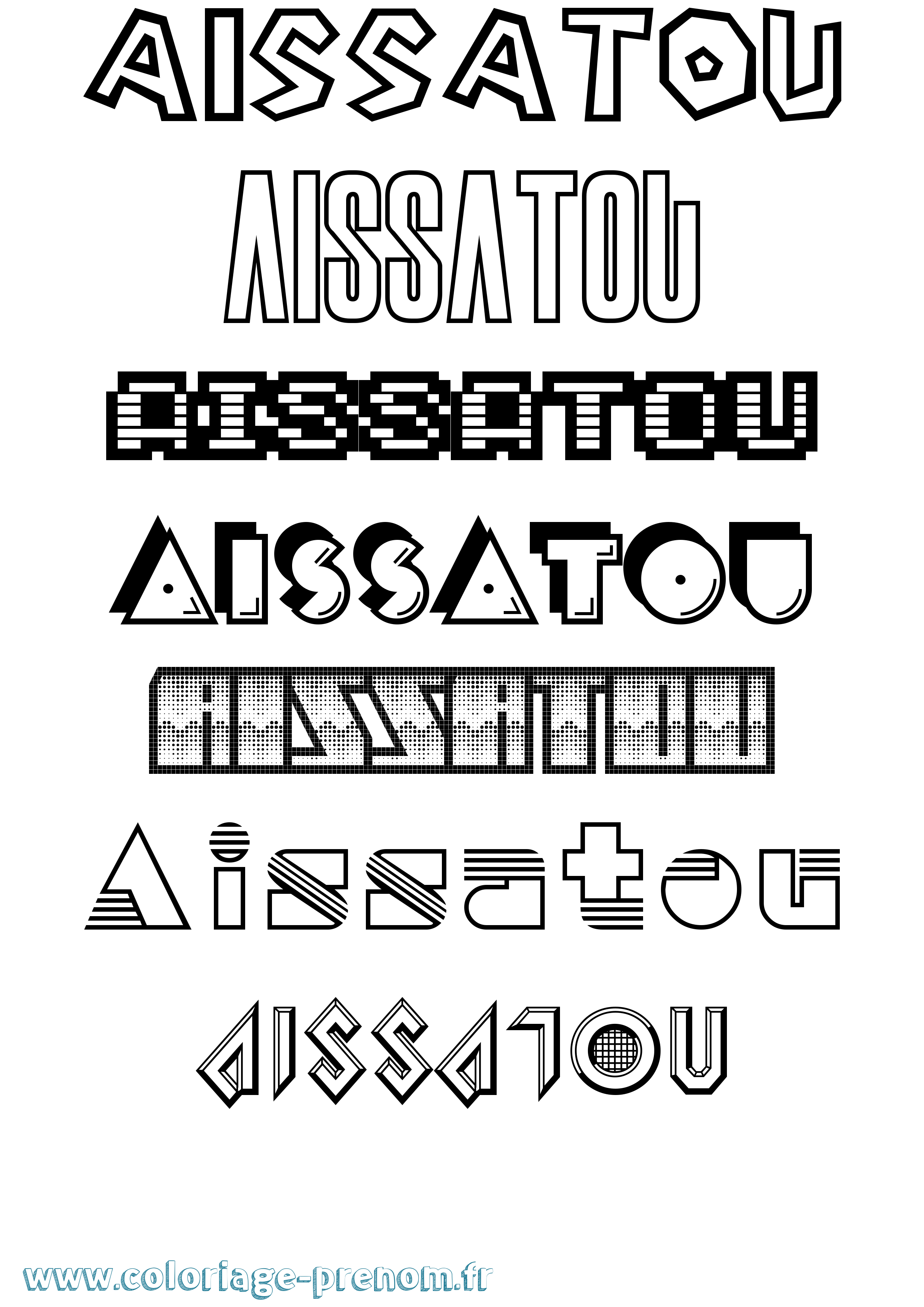 Coloriage Aissatou Jeux Vidéos Coloriage prénom Aissatou Jeux Vidéos