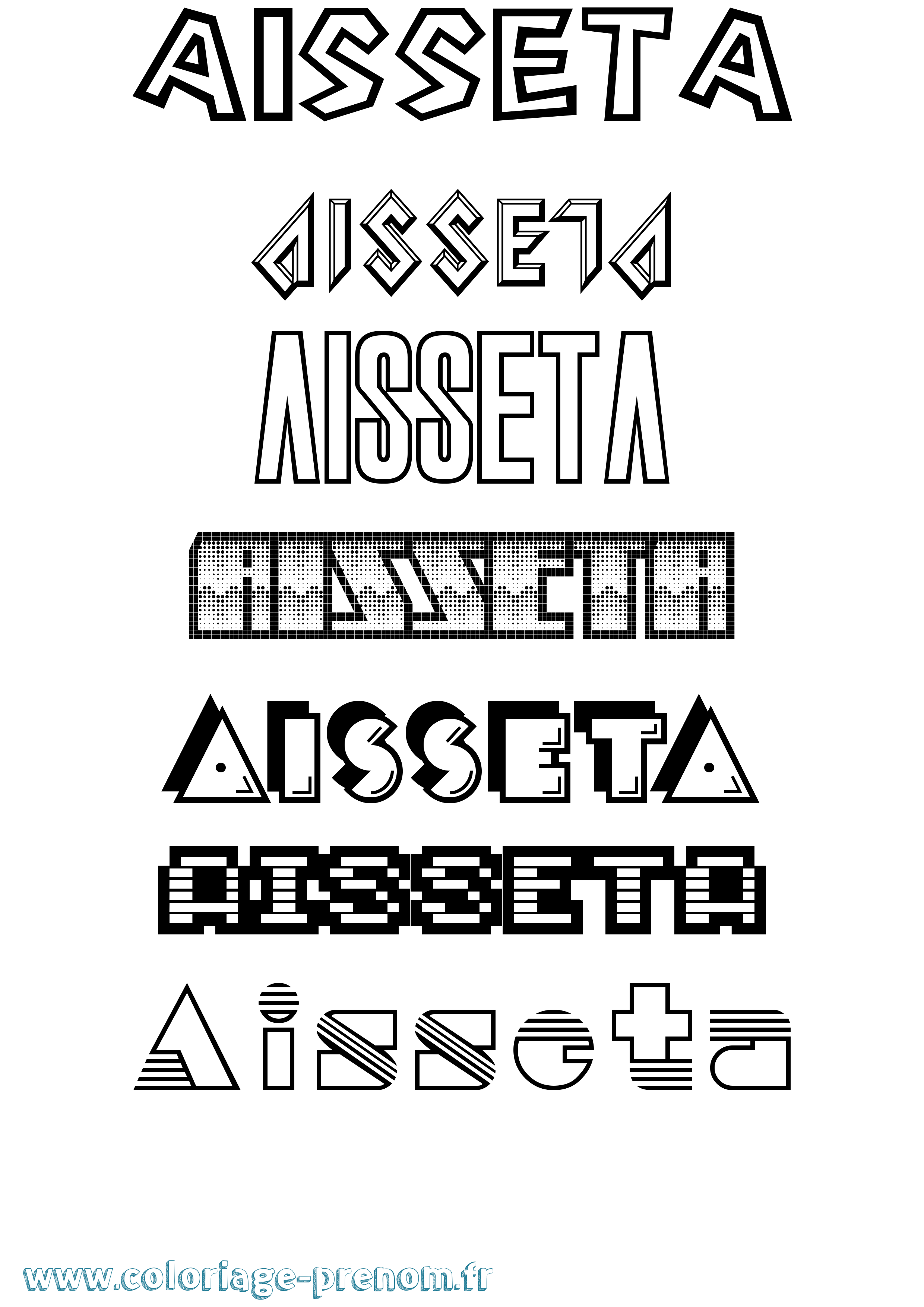 Coloriage Aisseta Jeux Vidéos Coloriage prénom Aisseta Jeux Vidéos