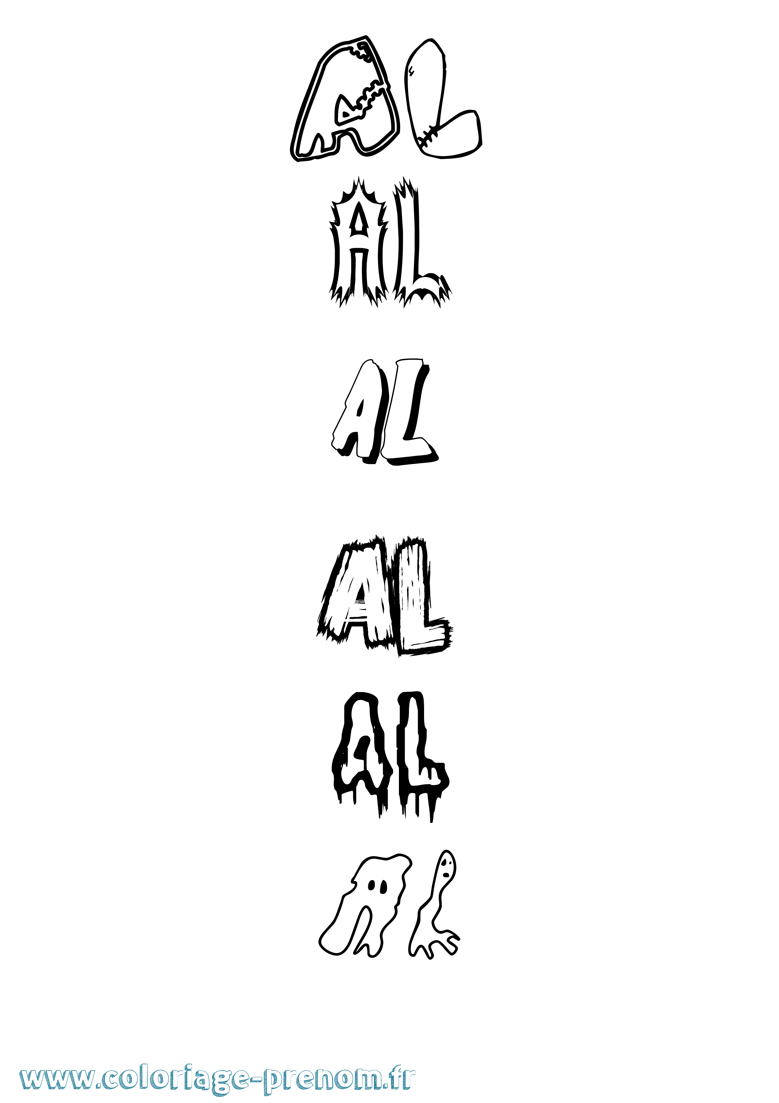 Coloriage Al Frisson Coloriage prénom Al Frisson