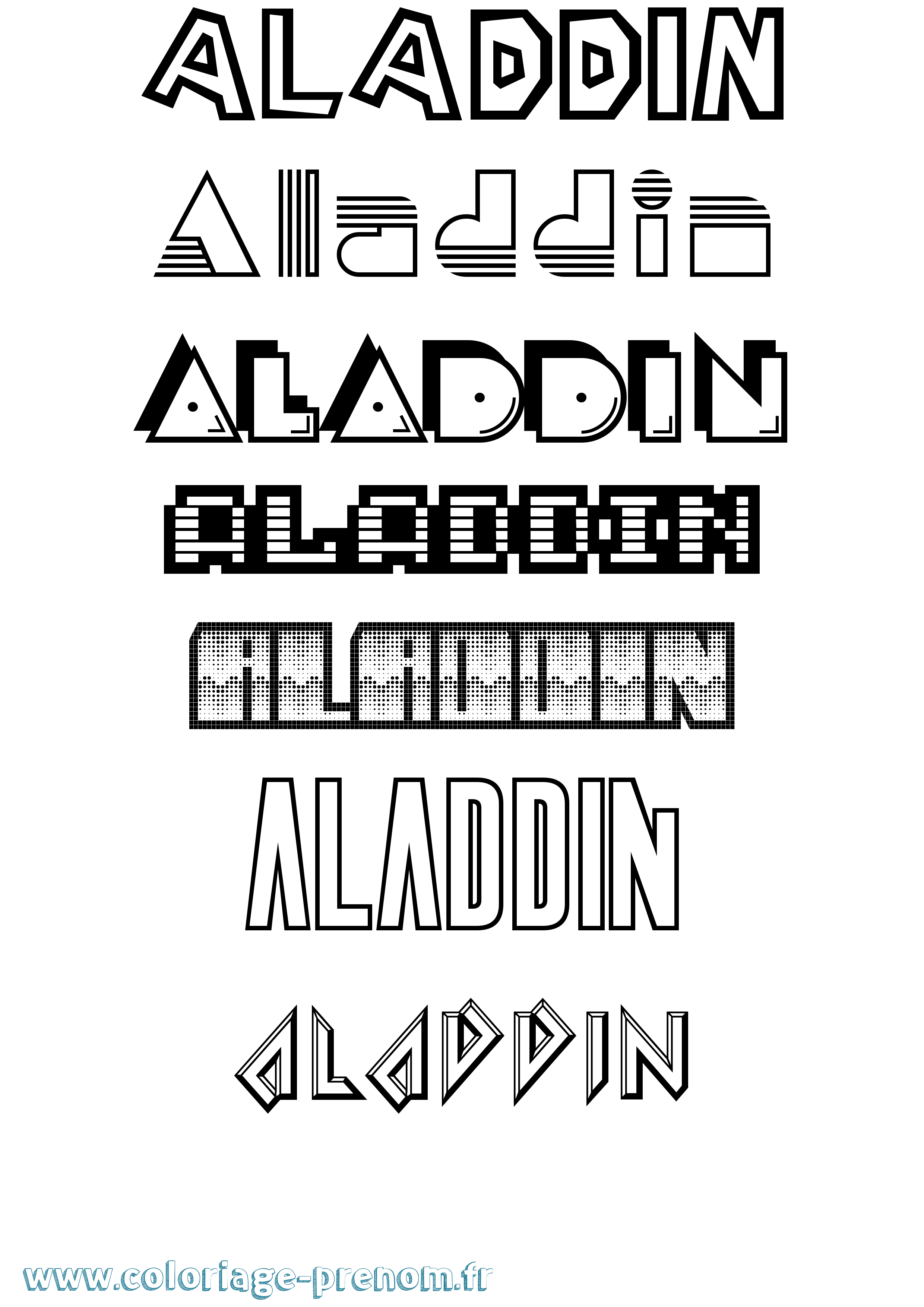 Coloriage Aladdin Jeux Vidéos Coloriage prénom Aladdin Jeux Vidéos