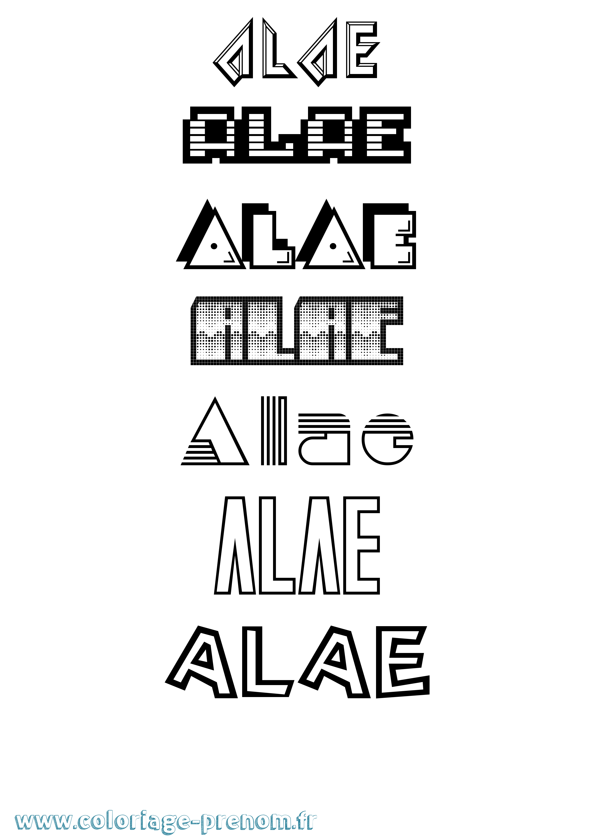 Coloriage Alae Jeux Vidéos Coloriage prénom Alae Jeux Vidéos