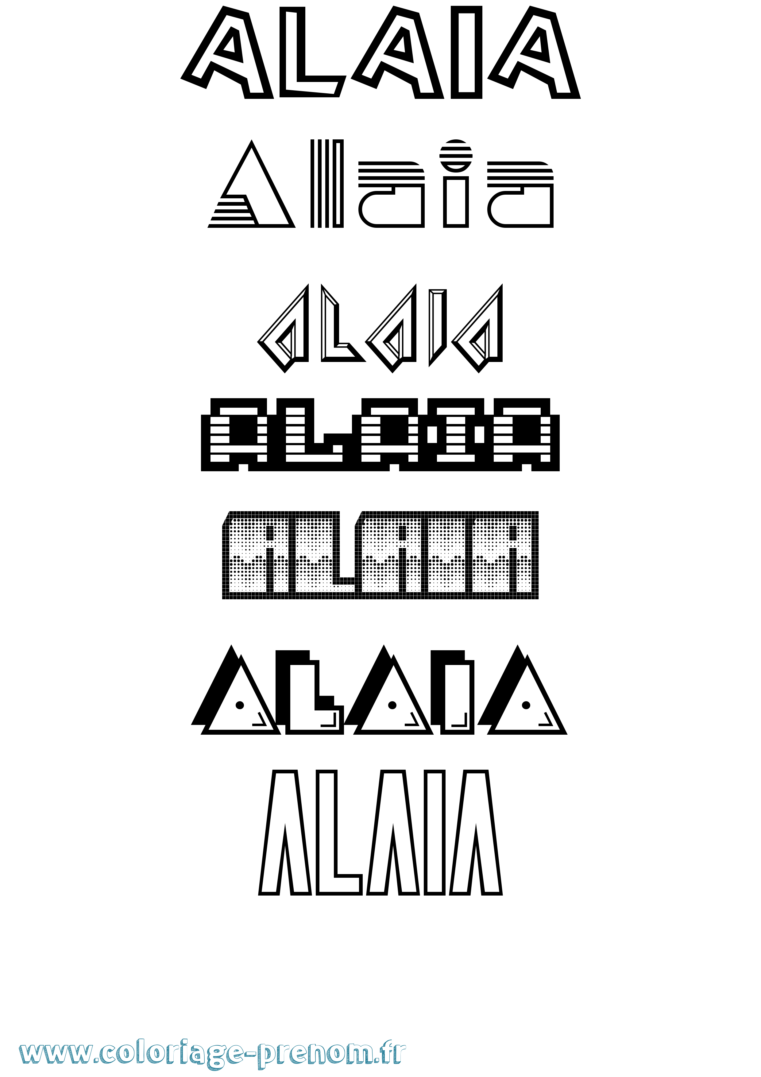 Coloriage Alaia Jeux Vidéos Coloriage prénom Alaia Jeux Vidéos
