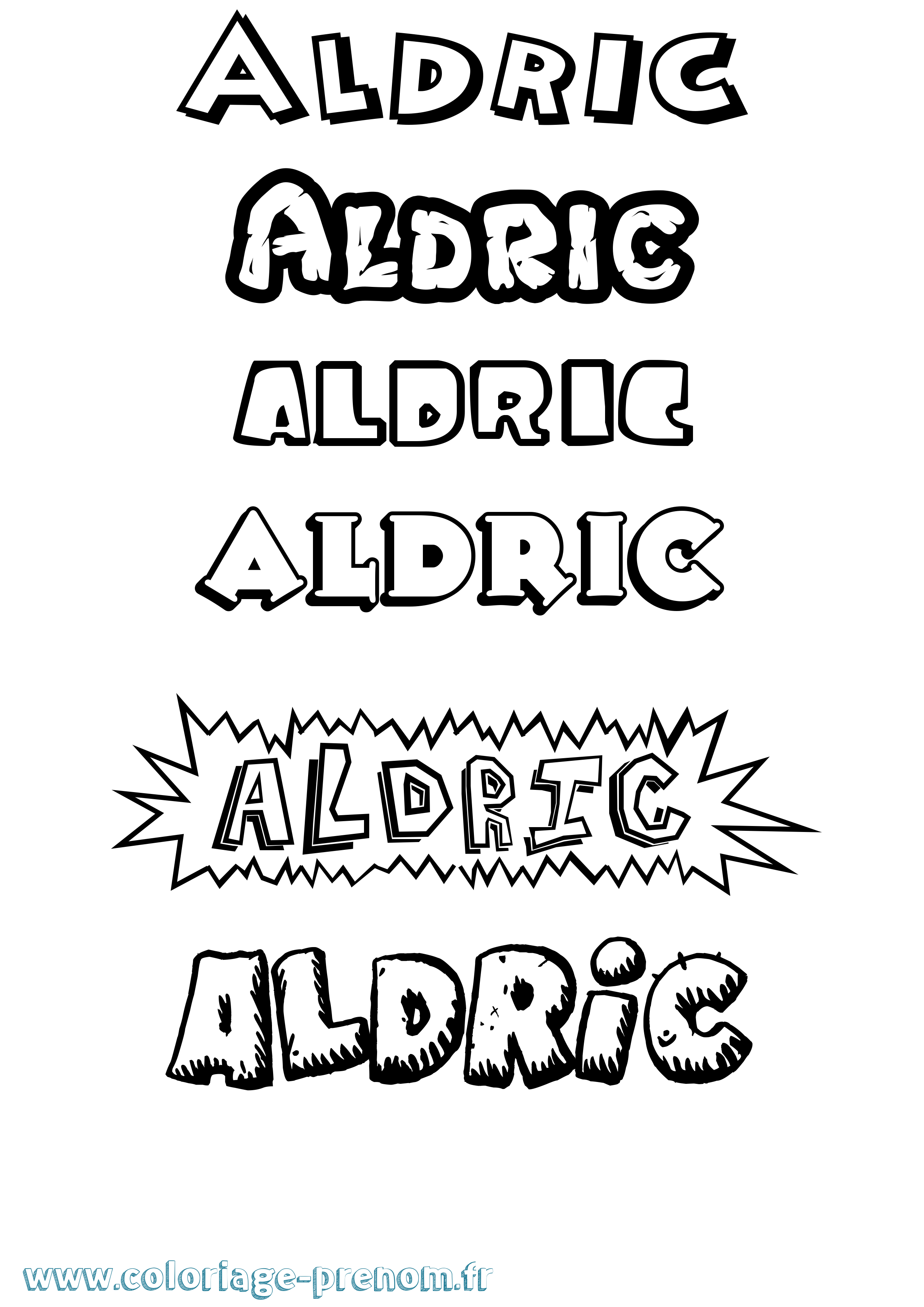 Coloriage Aldric Dessin Animé Coloriage prénom Aldric Dessin Animé