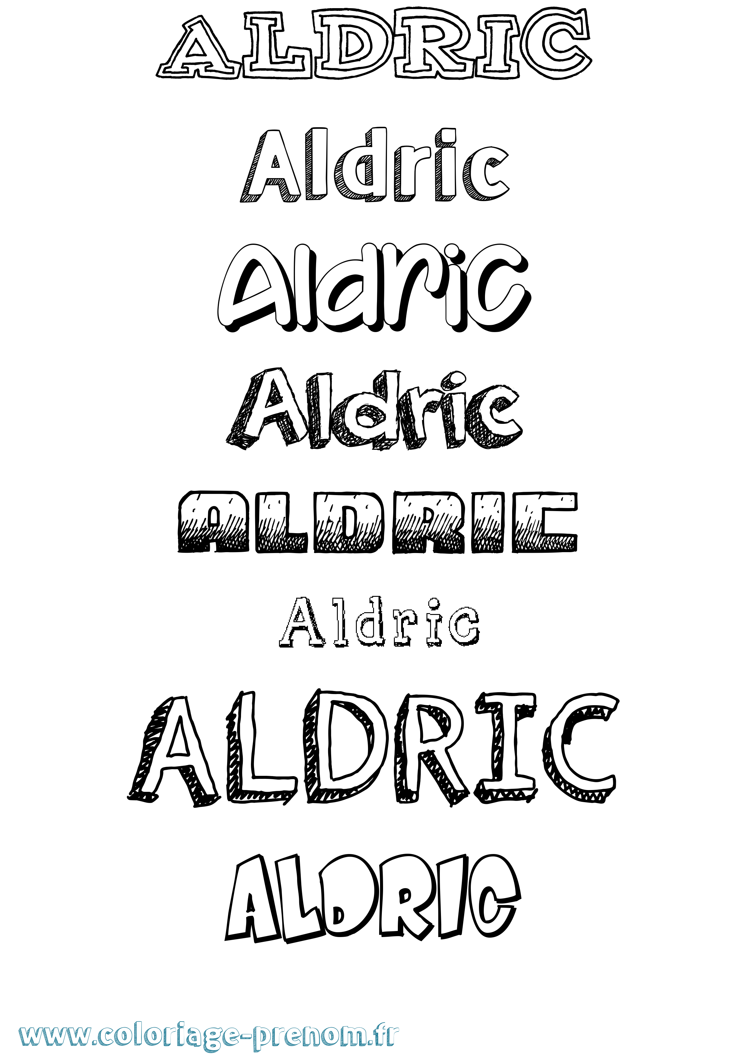 Coloriage Aldric Dessiné Coloriage prénom Aldric Dessiné