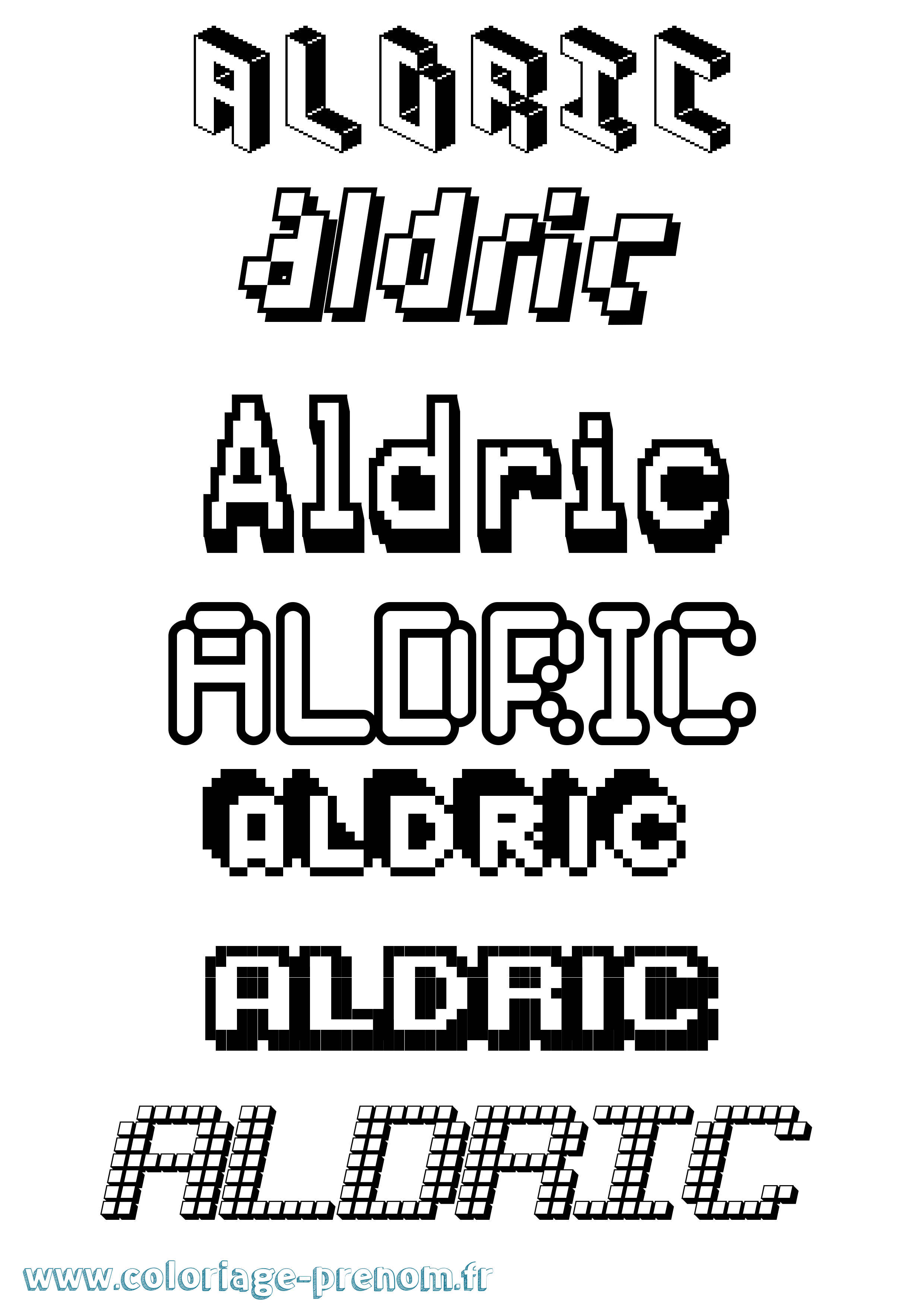 Coloriage Aldric Pixel Coloriage prénom Aldric Pixel