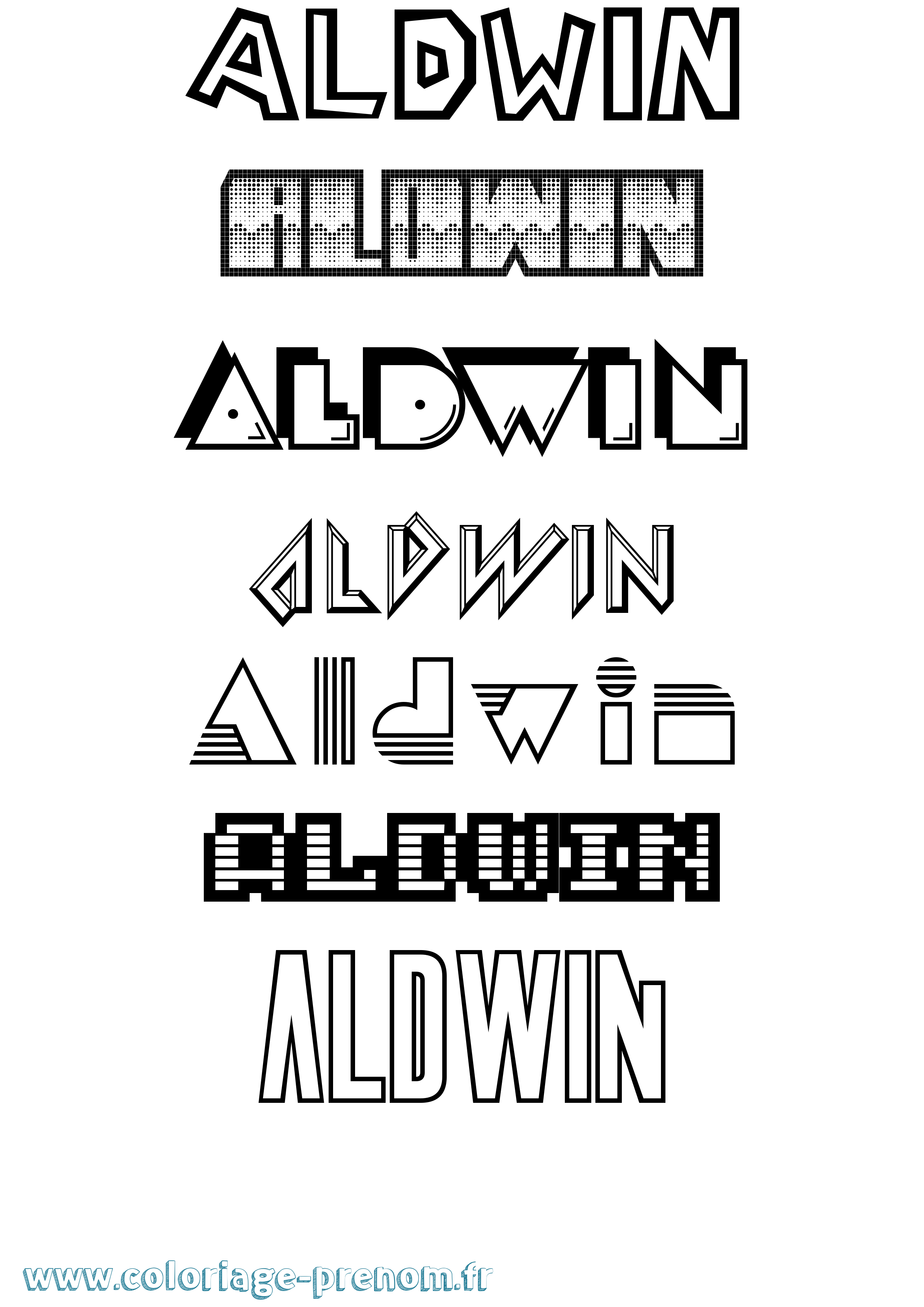 Coloriage Aldwin Jeux Vidéos Coloriage prénom Aldwin Jeux Vidéos