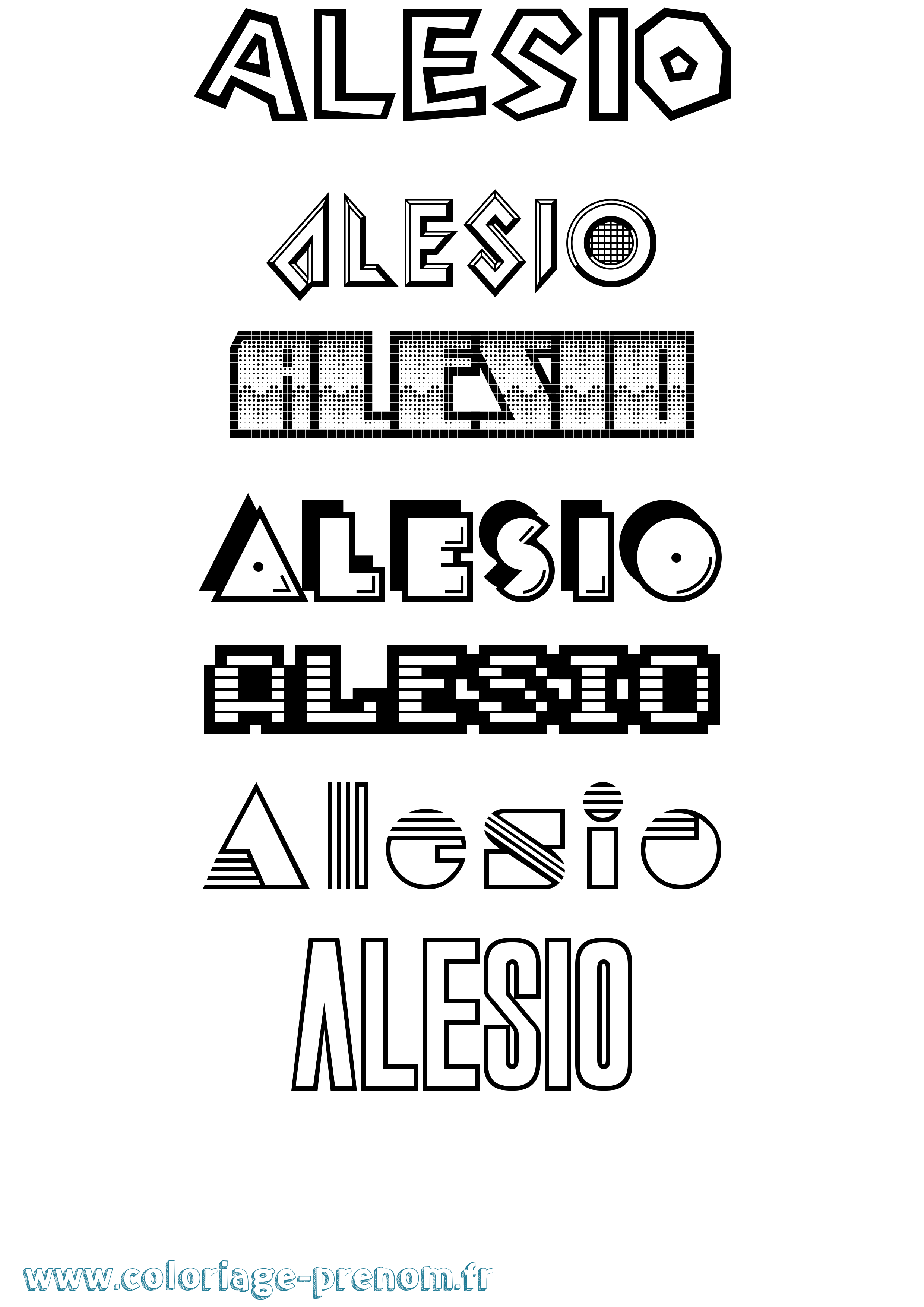 Coloriage Alesio Jeux Vidéos Coloriage prénom Alesio Jeux Vidéos