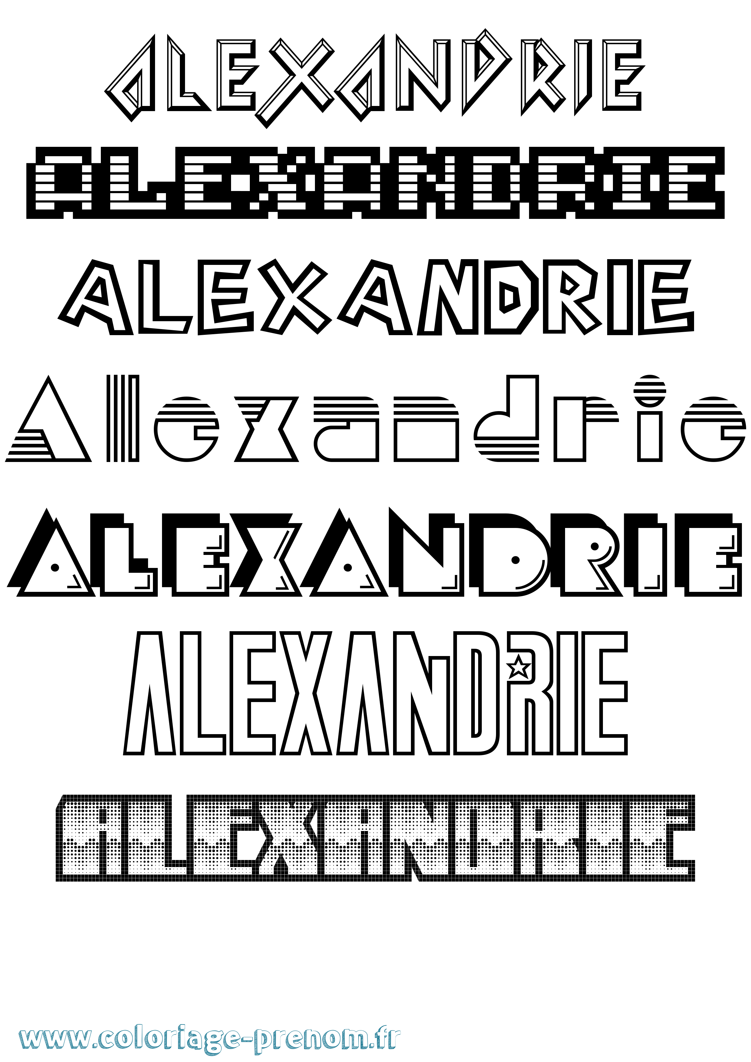 Coloriage Alexandrie Jeux Vidéos Coloriage prénom Alexandrie Jeux Vidéos
