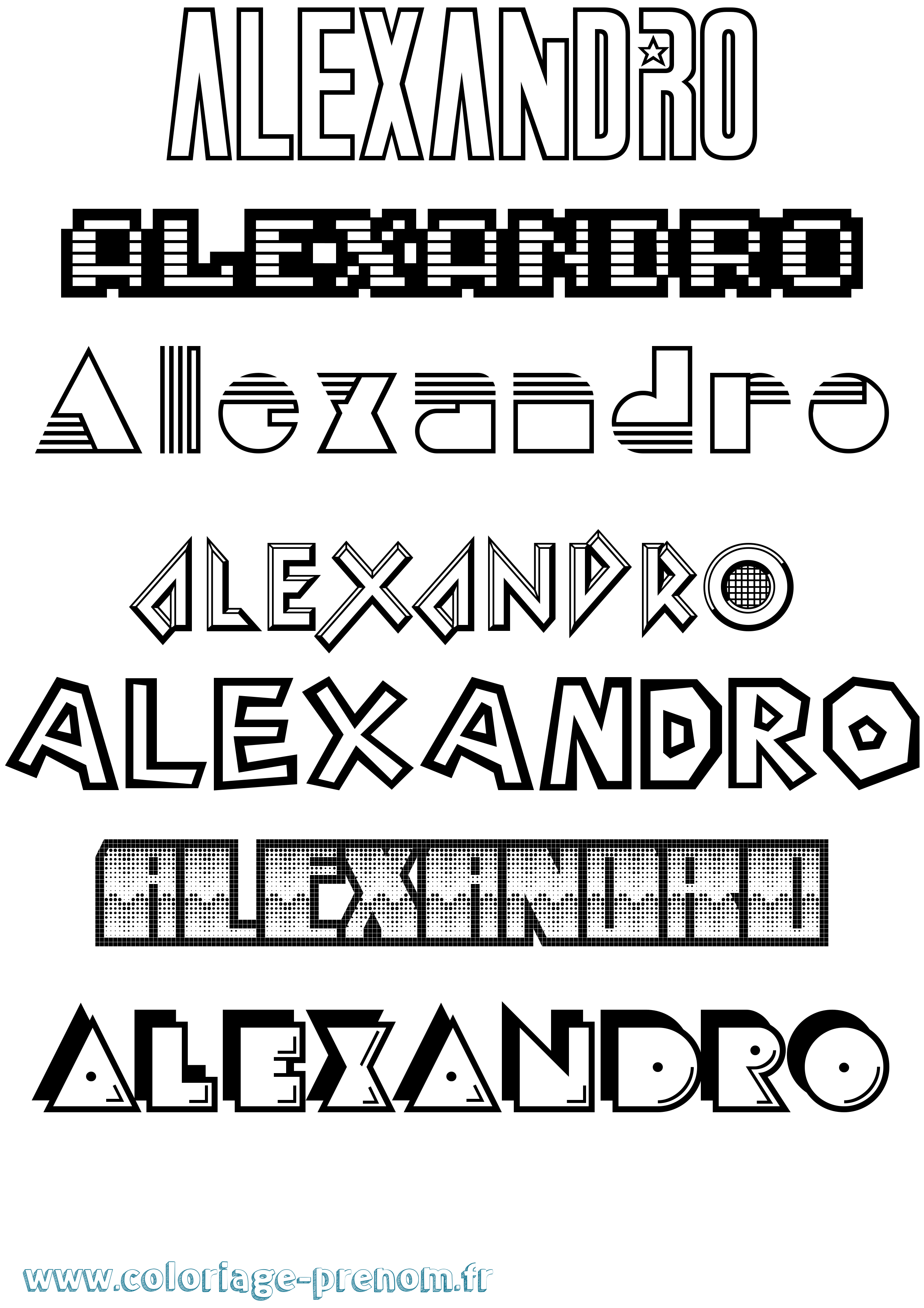 Coloriage Alexandro Jeux Vidéos Coloriage prénom Alexandro Jeux Vidéos
