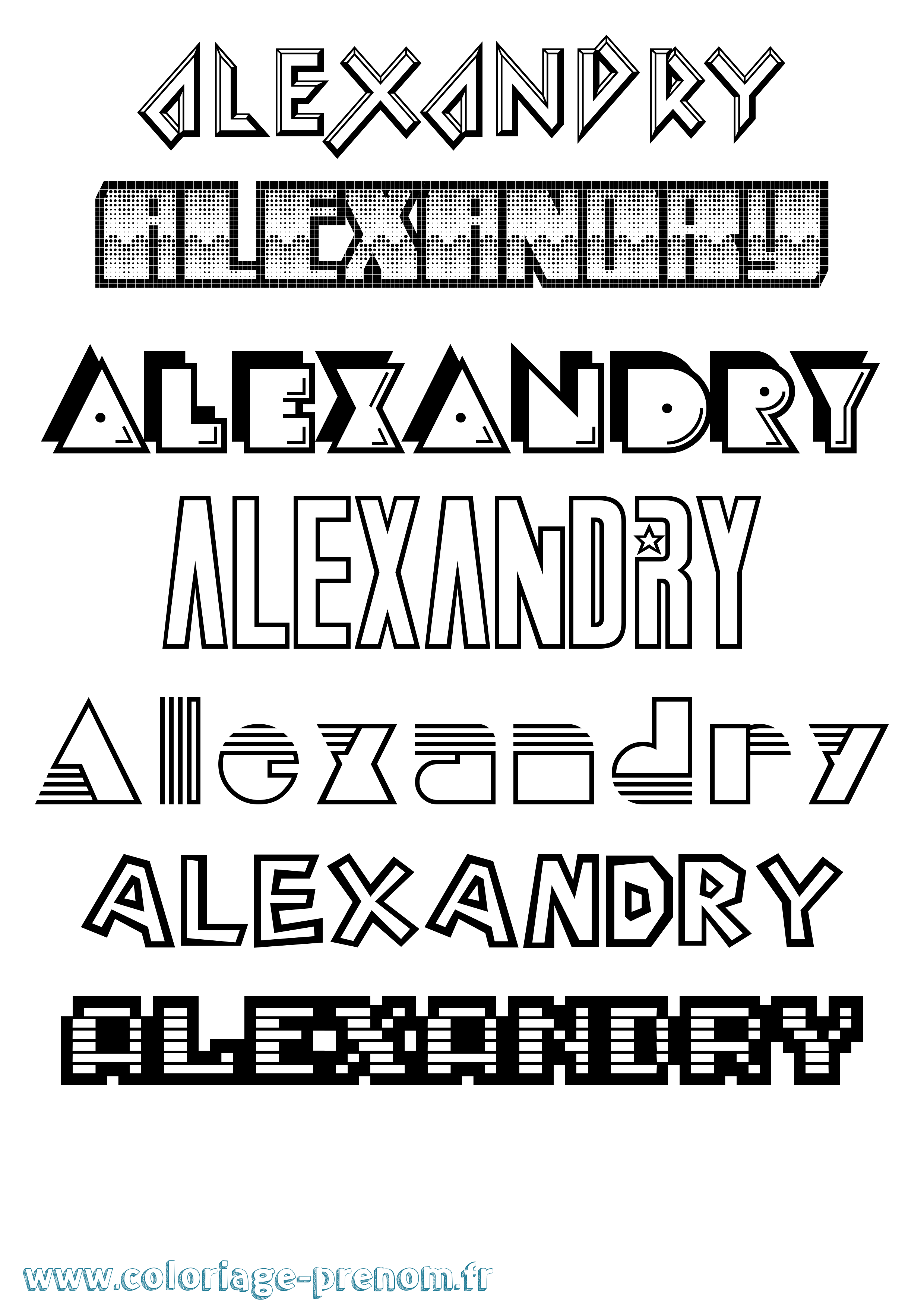 Coloriage Alexandry Jeux Vidéos Coloriage prénom Alexandry Jeux Vidéos