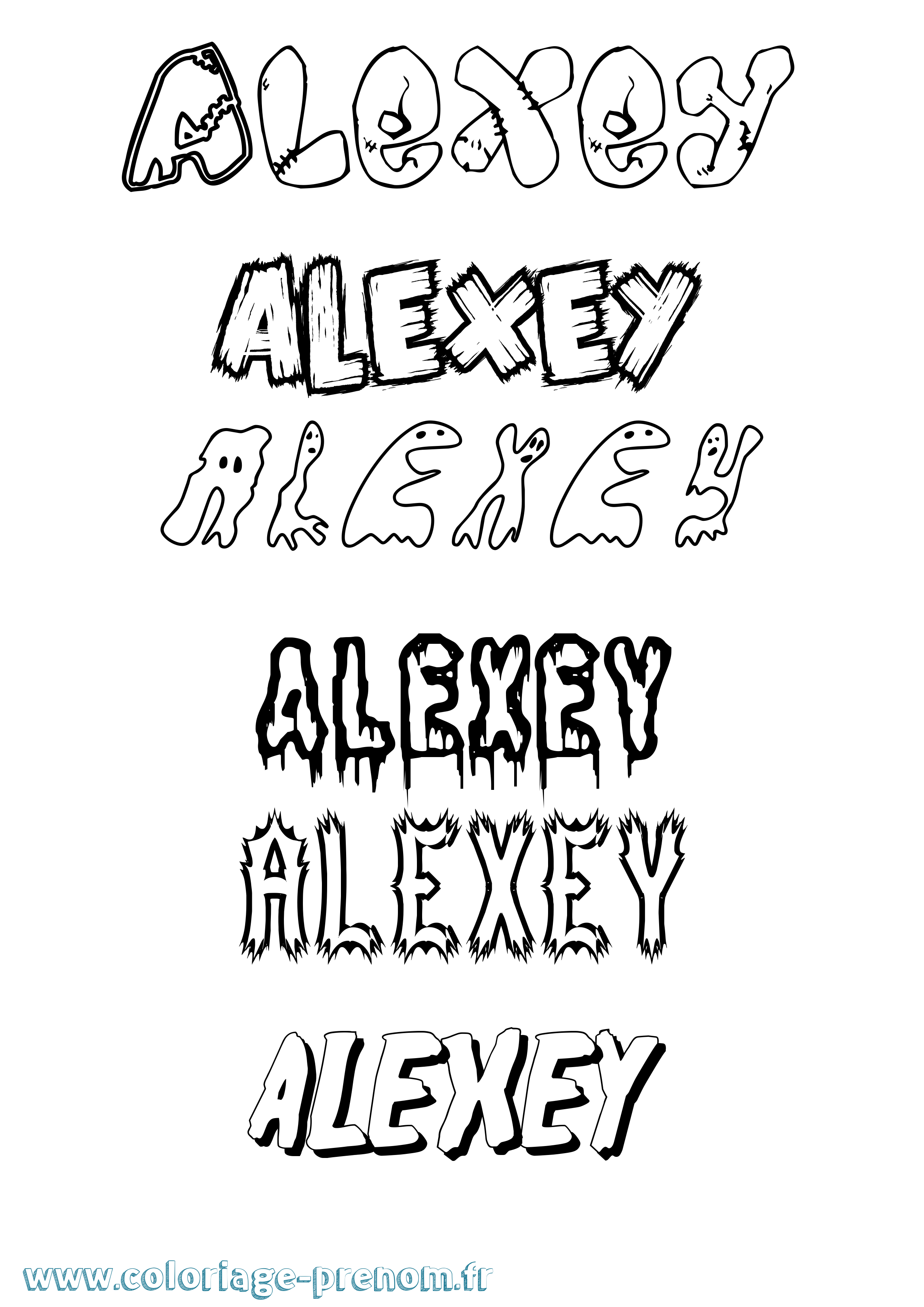 Coloriage Alexey Frisson Coloriage prénom Alexey Frisson