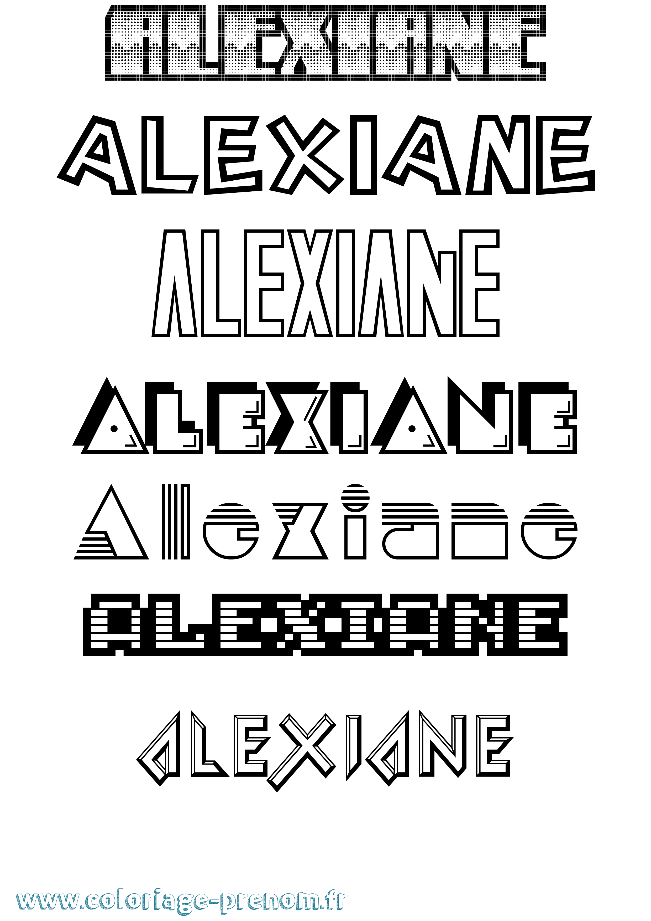 Coloriage Alexiane Jeux Vidéos Coloriage prénom Alexiane Jeux Vidéos