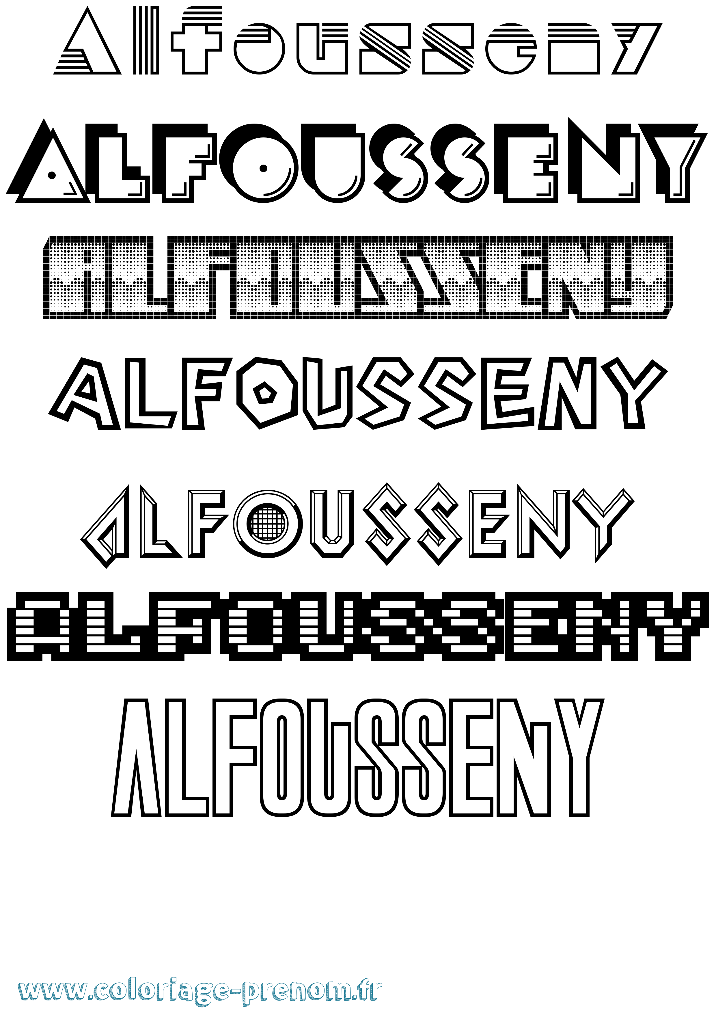 Coloriage Alfousseny Jeux Vidéos Coloriage prénom Alfousseny Jeux Vidéos