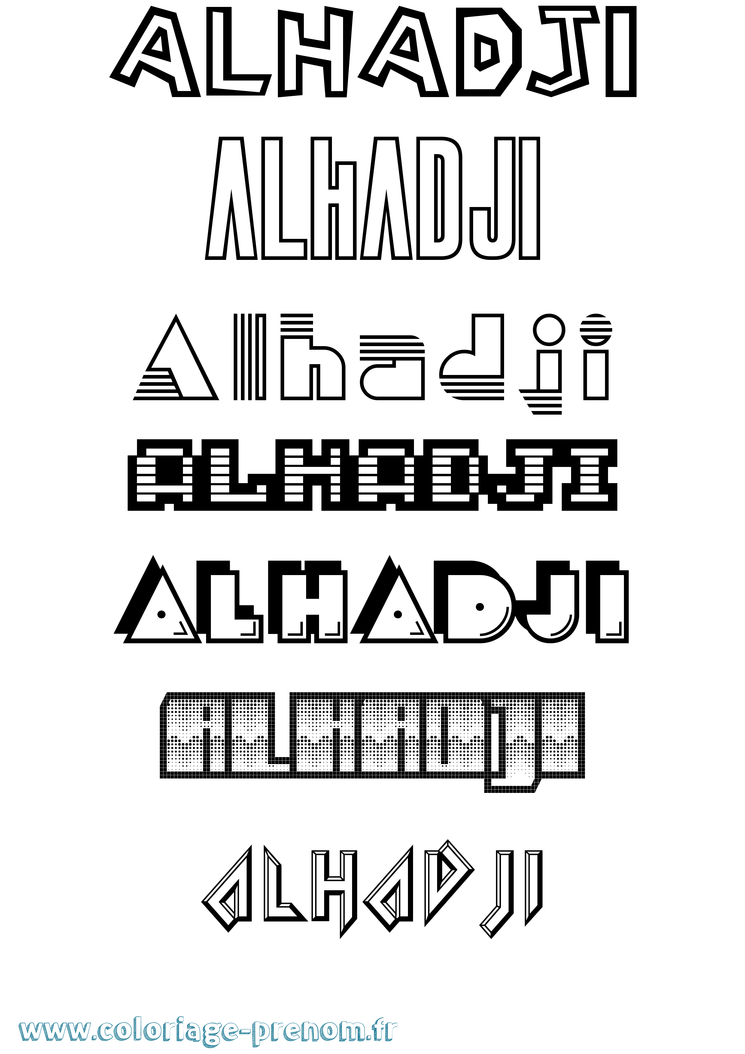 Coloriage Alhadji Jeux Vidéos Coloriage prénom Alhadji Jeux Vidéos