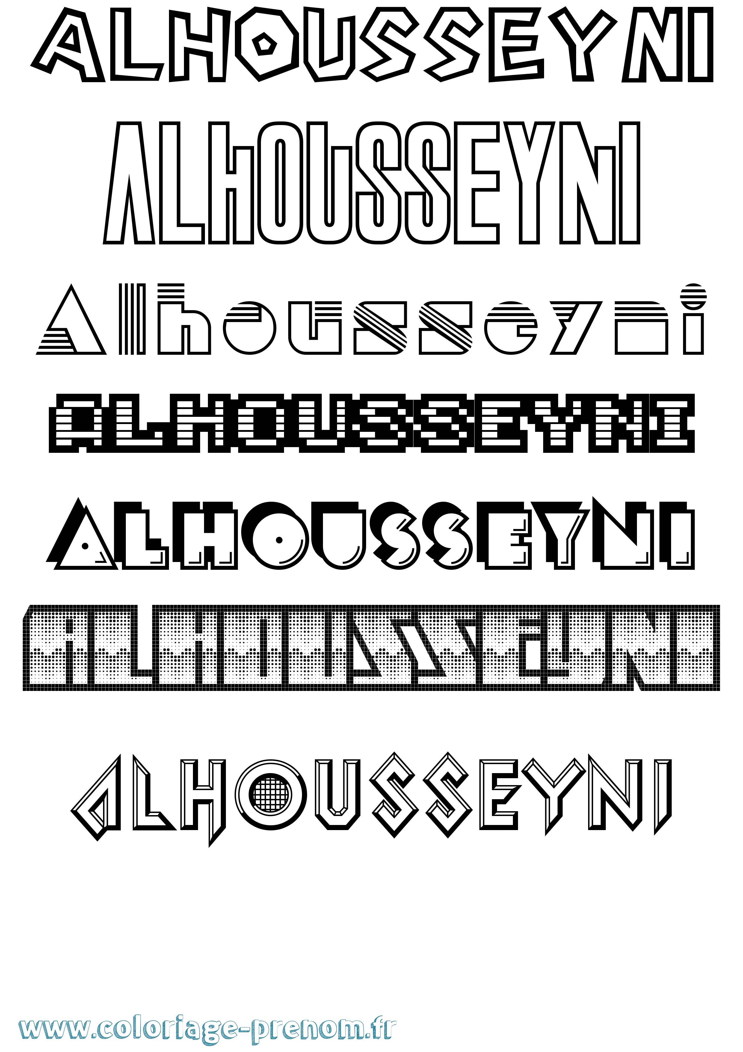 Coloriage Alhousseyni Jeux Vidéos Coloriage prénom Alhousseyni Jeux Vidéos