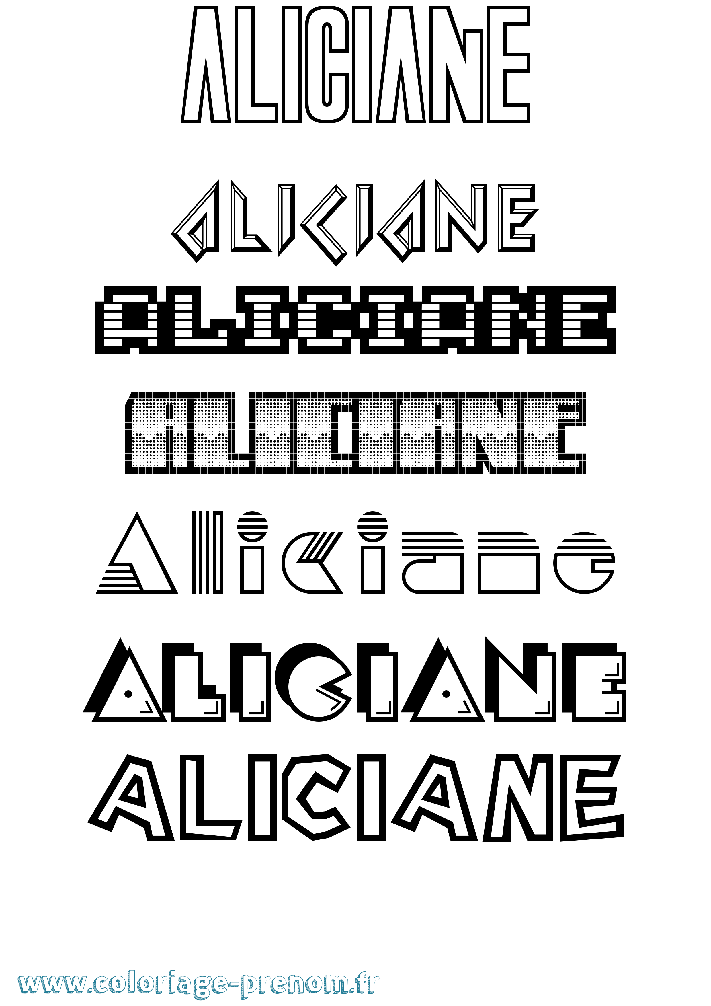 Coloriage Aliciane Jeux Vidéos Coloriage prénom Aliciane Jeux Vidéos