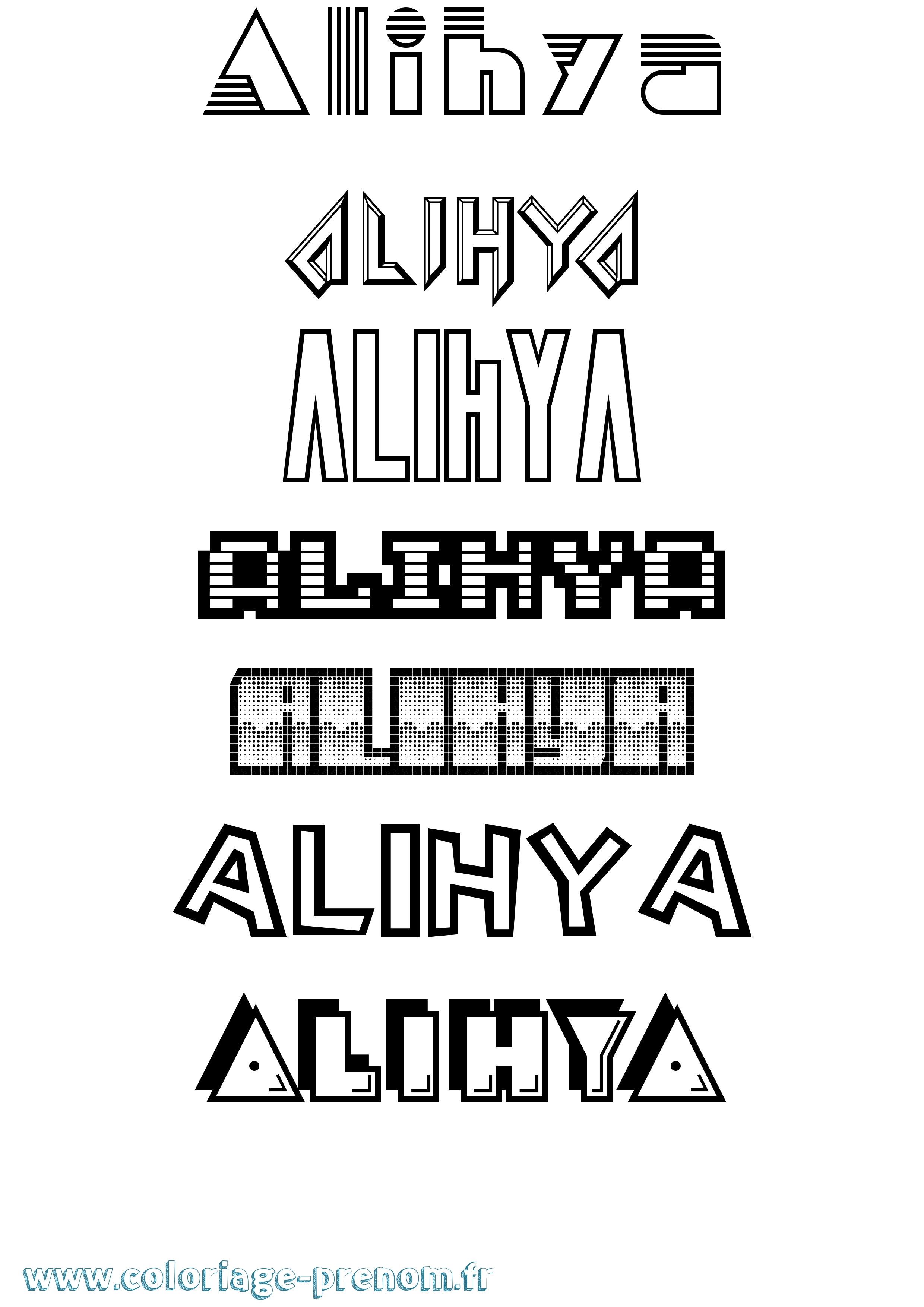 Coloriage Alihya Jeux Vidéos Coloriage prénom Alihya Jeux Vidéos