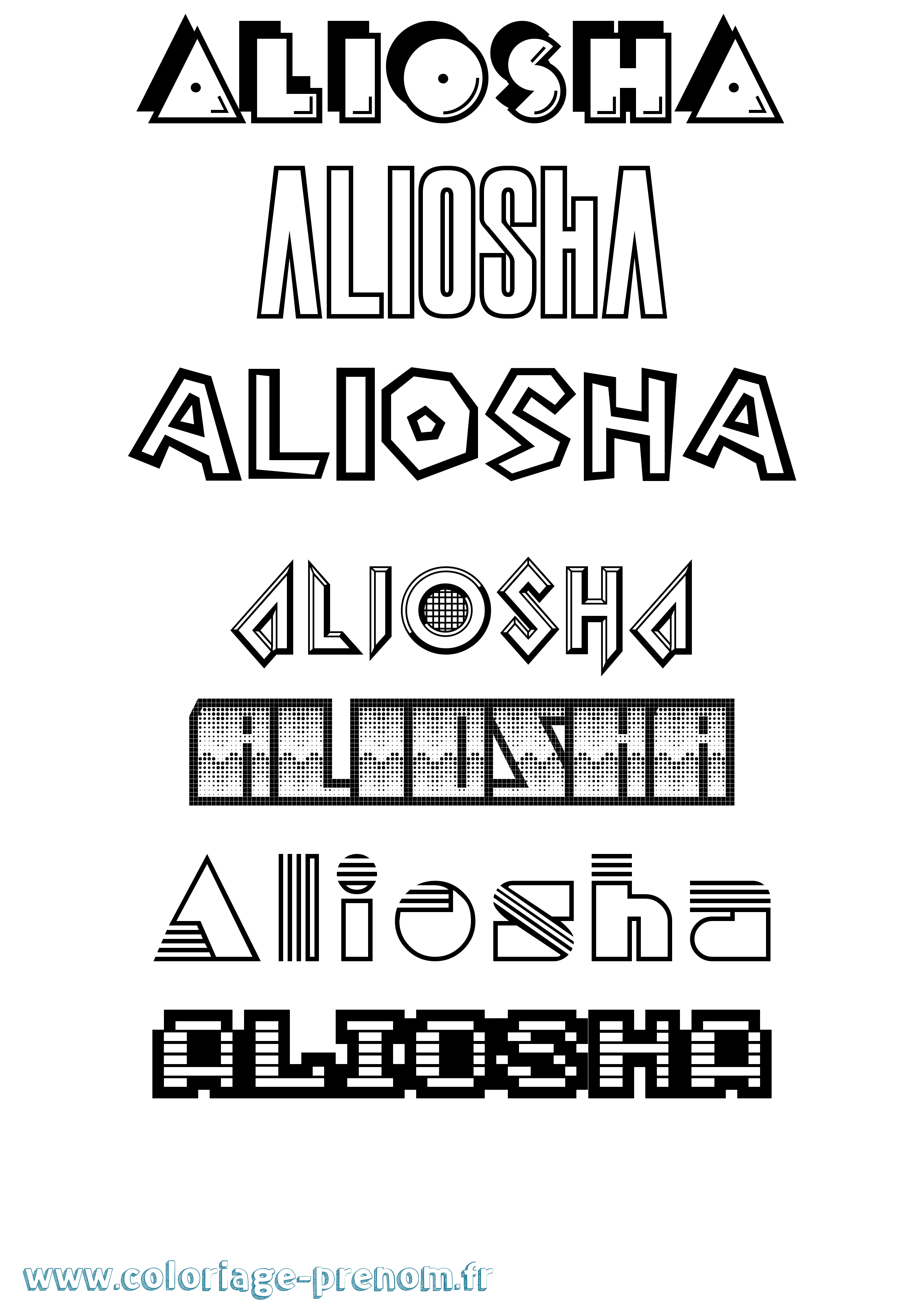 Coloriage Aliosha Jeux Vidéos Coloriage prénom Aliosha Jeux Vidéos