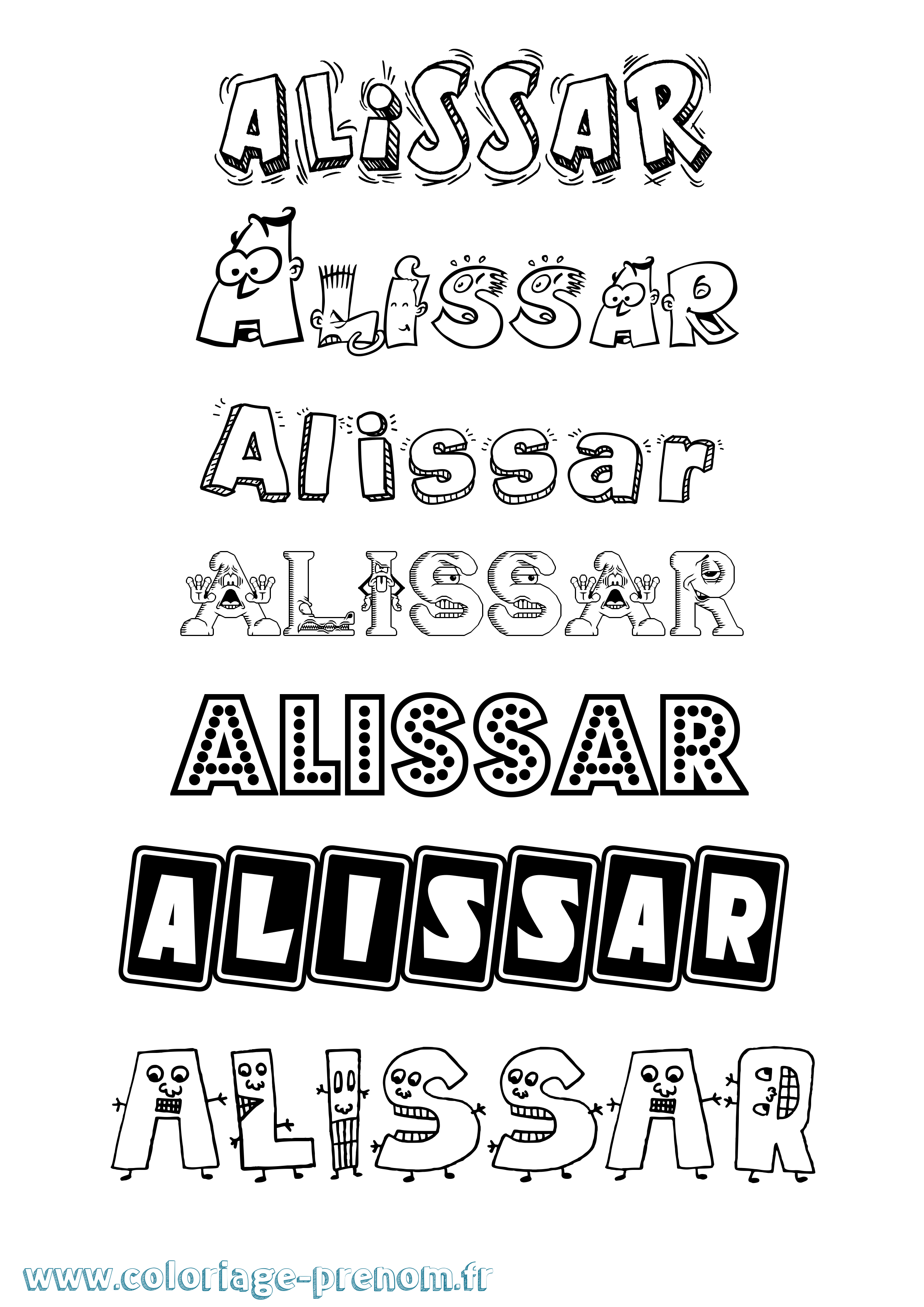 Coloriage Alissar Fun Coloriage prénom Alissar Fun