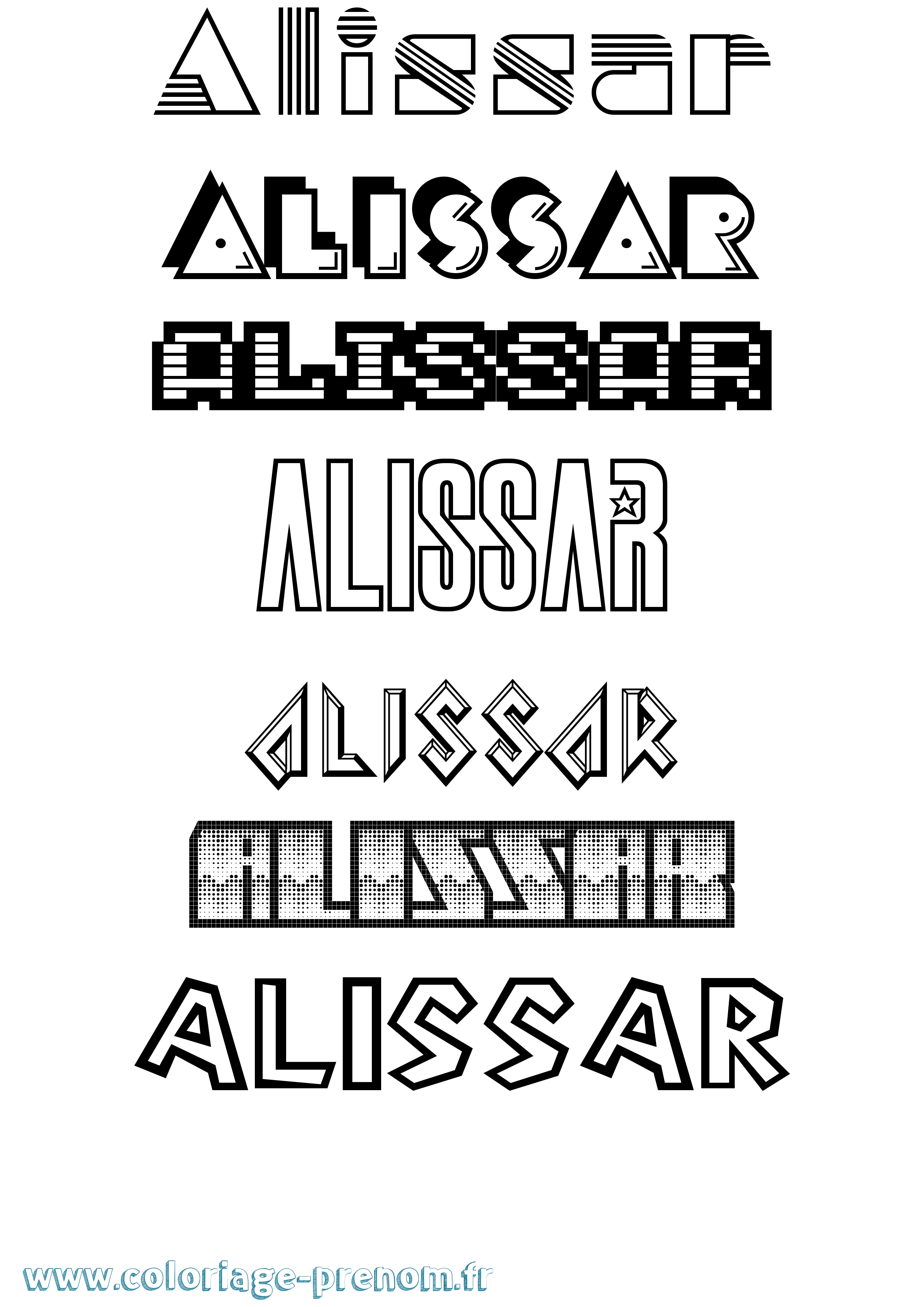 Coloriage Alissar Jeux Vidéos Coloriage prénom Alissar Jeux Vidéos