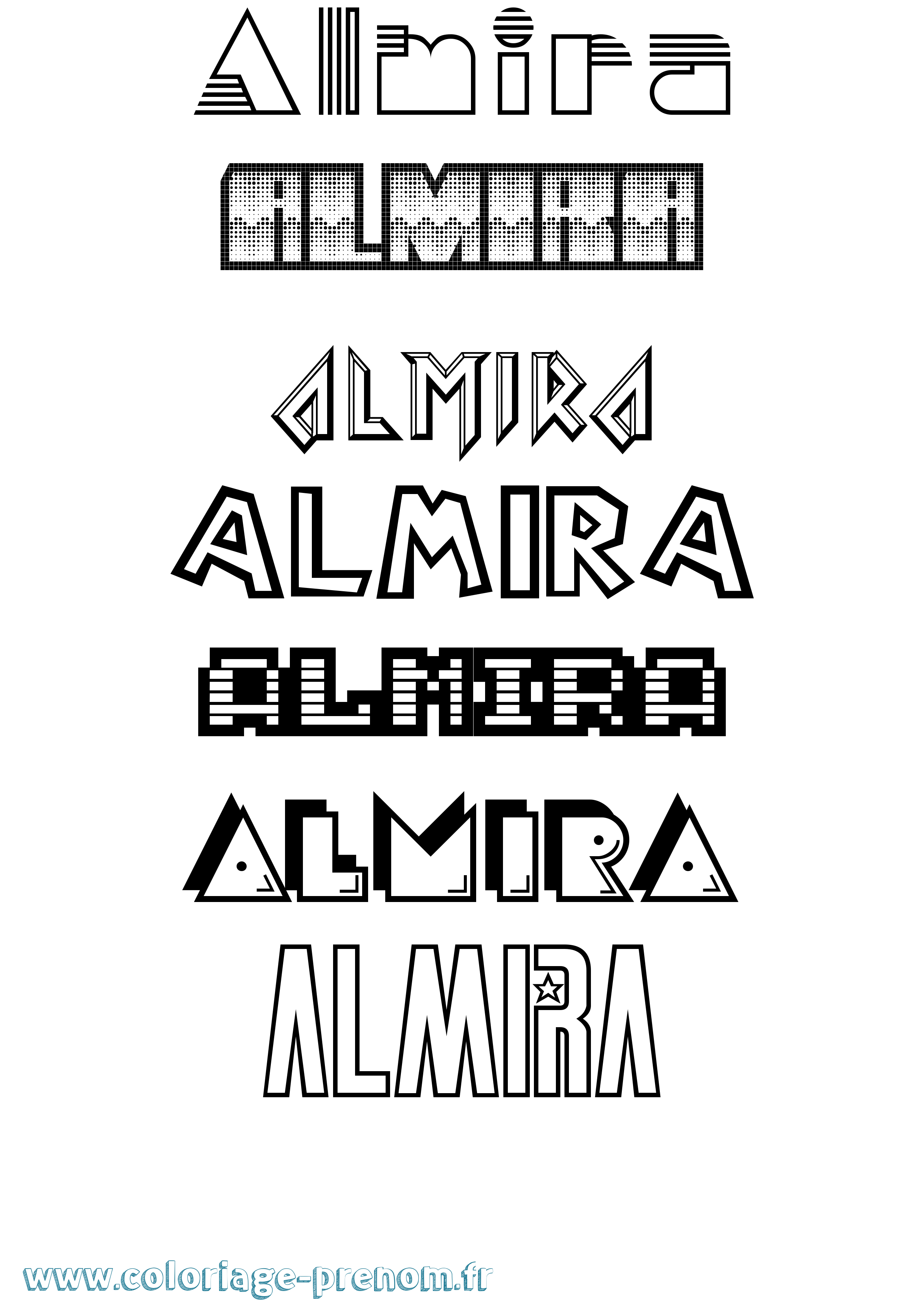 Coloriage Almira Jeux Vidéos Coloriage prénom Almira Jeux Vidéos