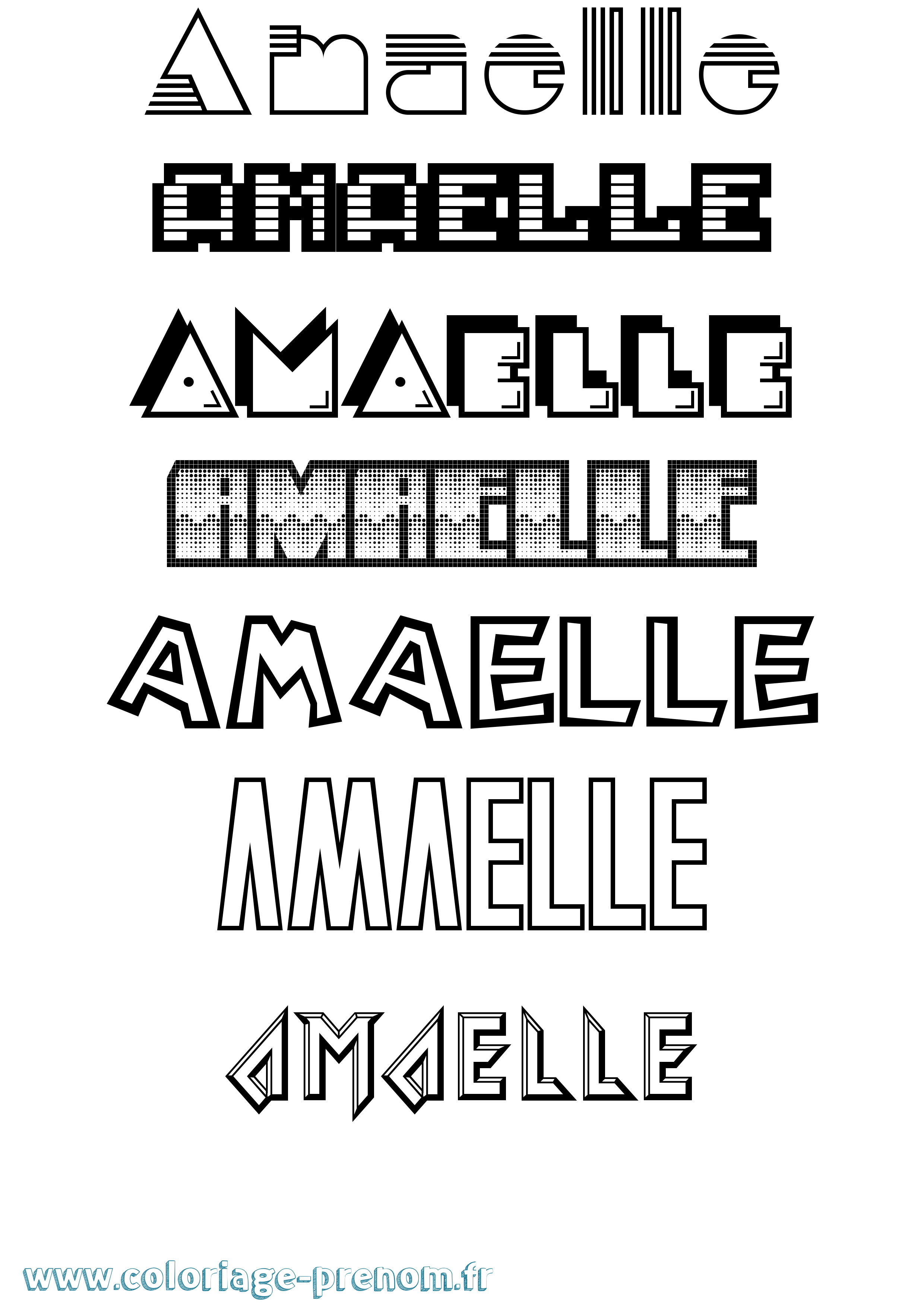 Coloriage Amaelle Jeux Vidéos Coloriage prénom Amaelle Jeux Vidéos