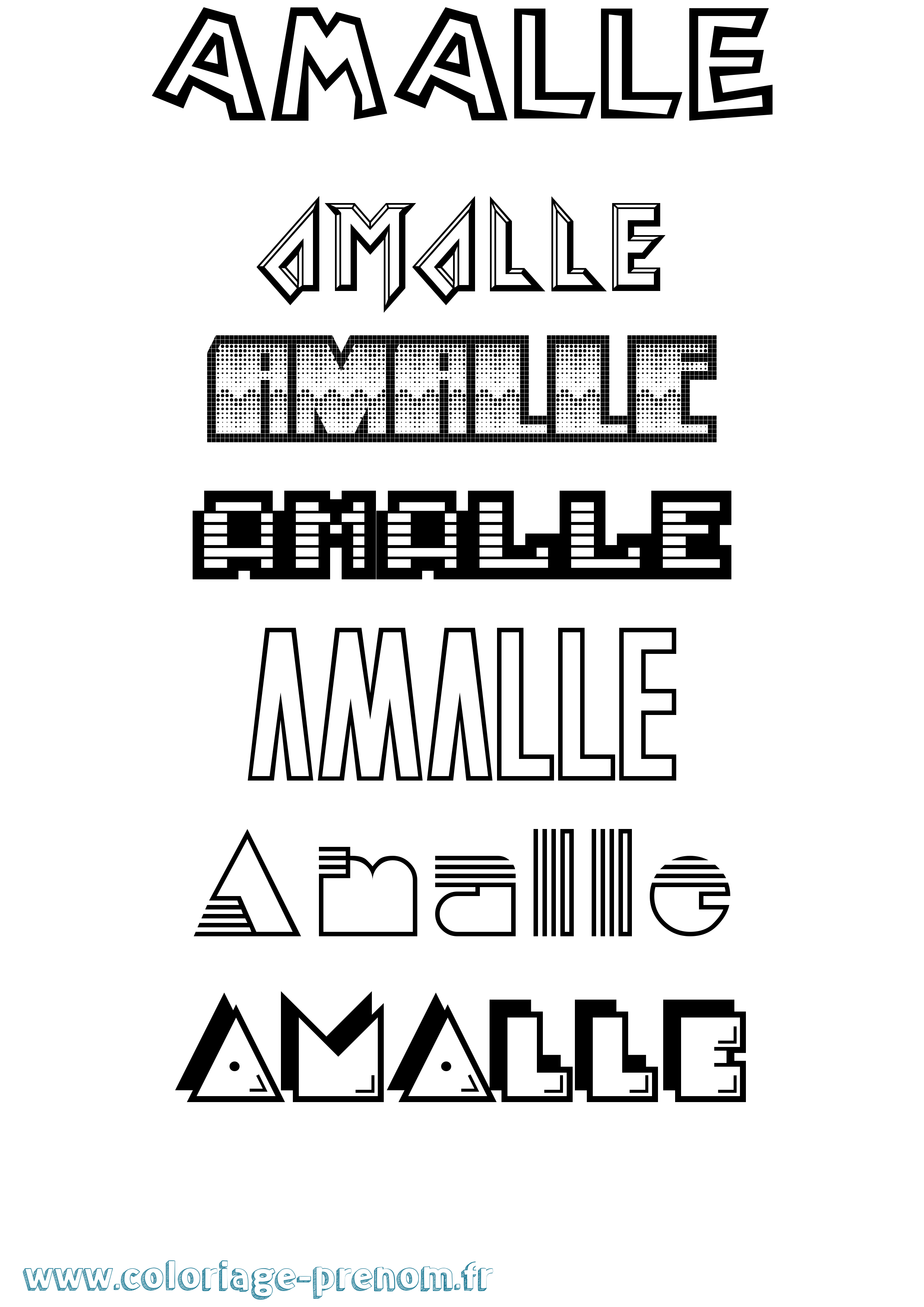 Coloriage Amalle Jeux Vidéos Coloriage prénom Amalle Jeux Vidéos