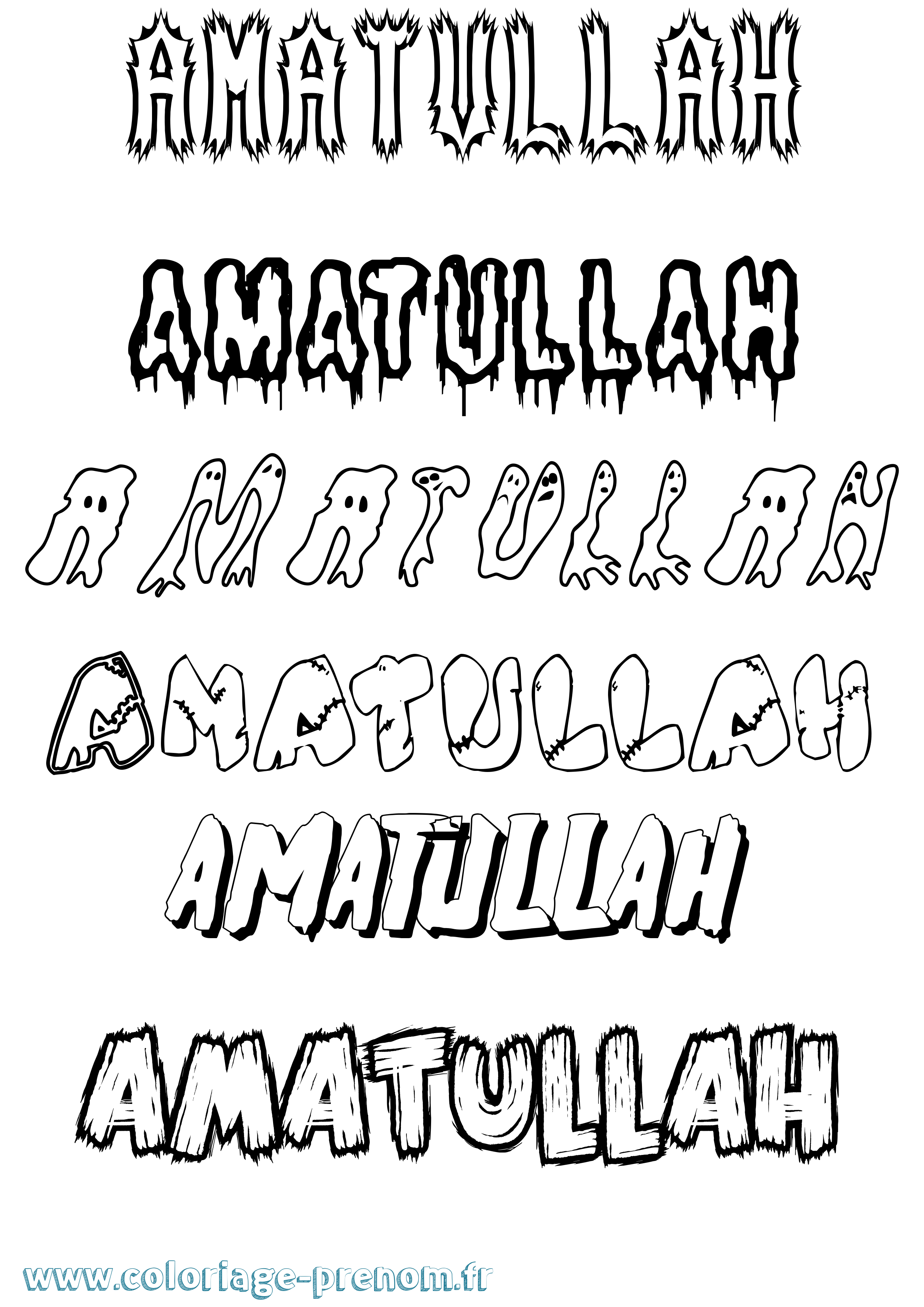 Coloriage Amatullah Frisson Coloriage prénom Amatullah Frisson