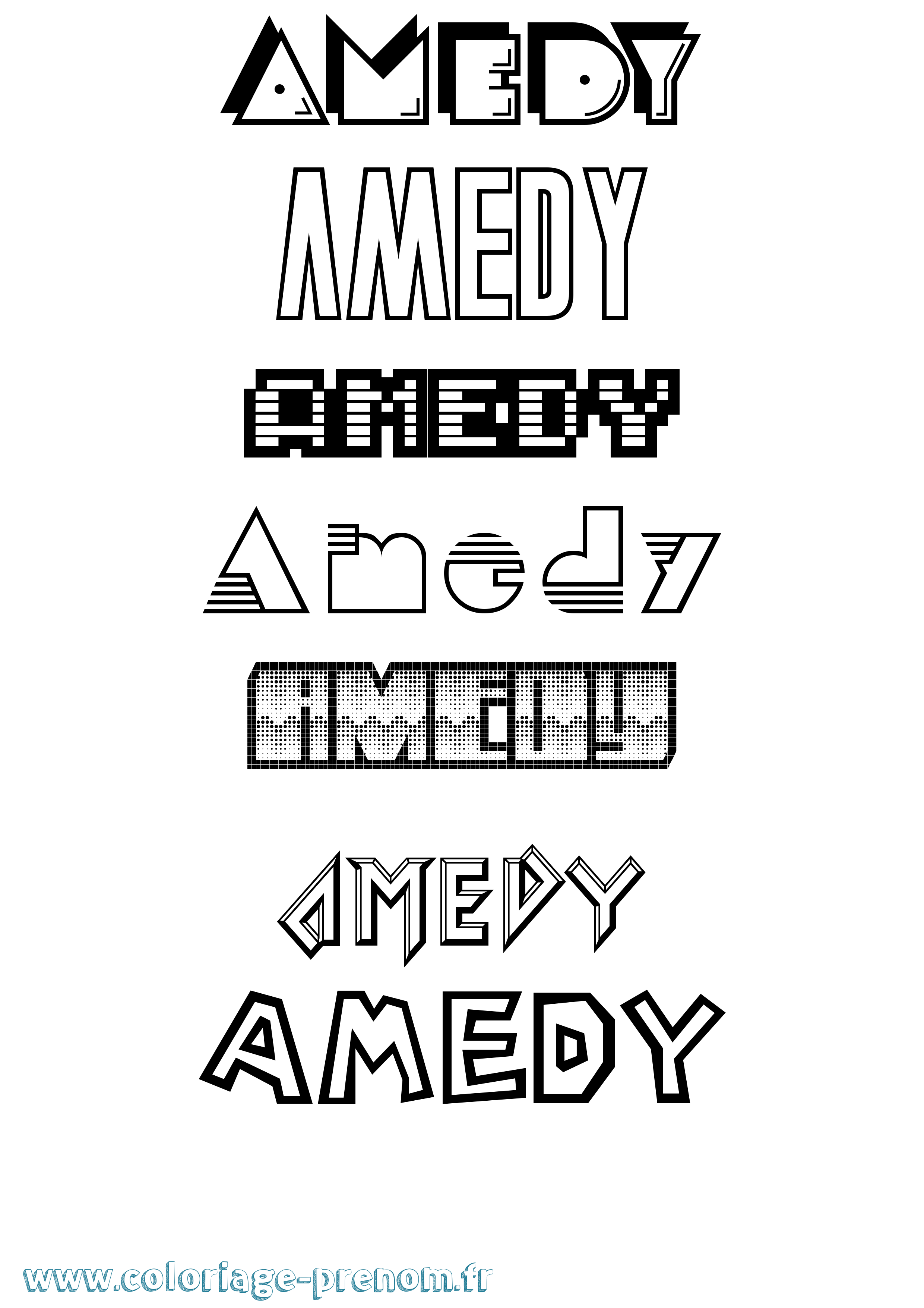 Coloriage Amedy Jeux Vidéos Coloriage prénom Amedy Jeux Vidéos