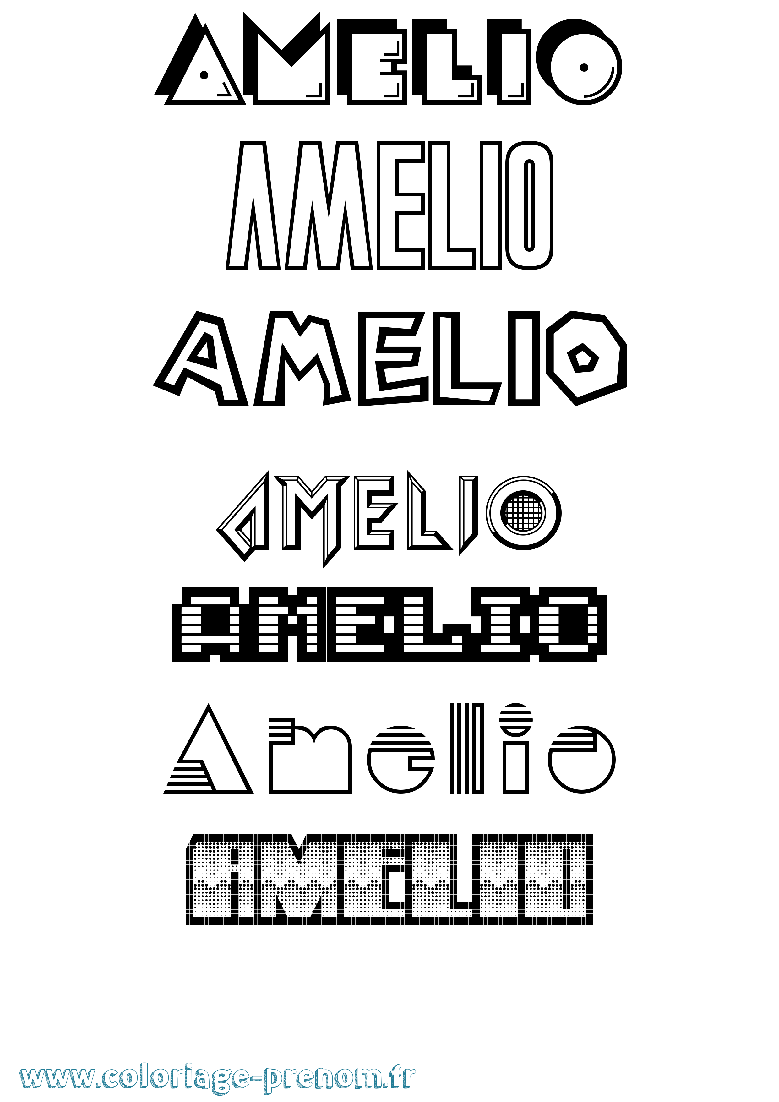 Coloriage Amelio Jeux Vidéos Coloriage prénom Amelio Jeux Vidéos