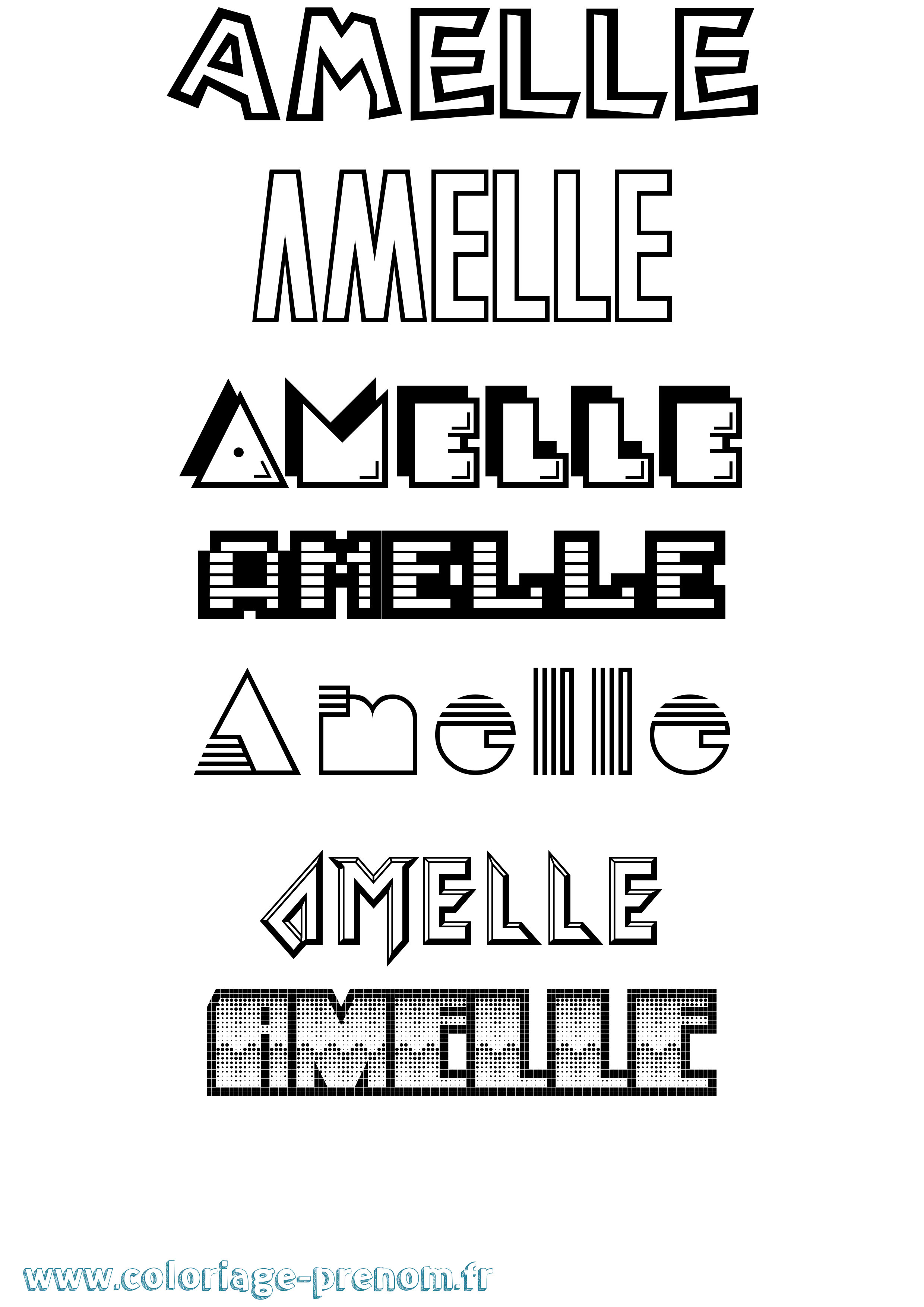 Coloriage Amelle Jeux Vidéos Coloriage prénom Amelle Jeux Vidéos