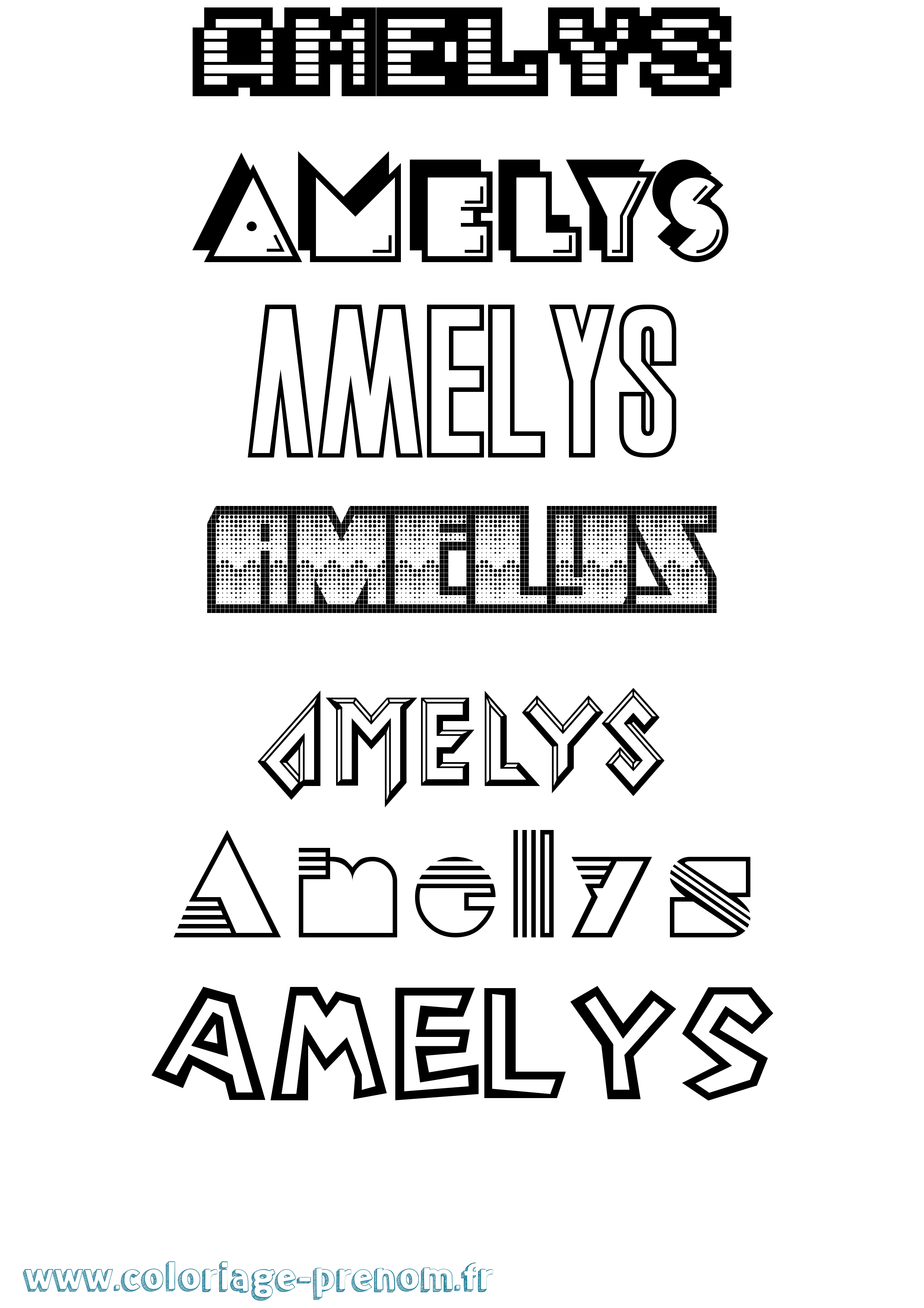 Coloriage Amelys Jeux Vidéos Coloriage prénom Amelys Jeux Vidéos